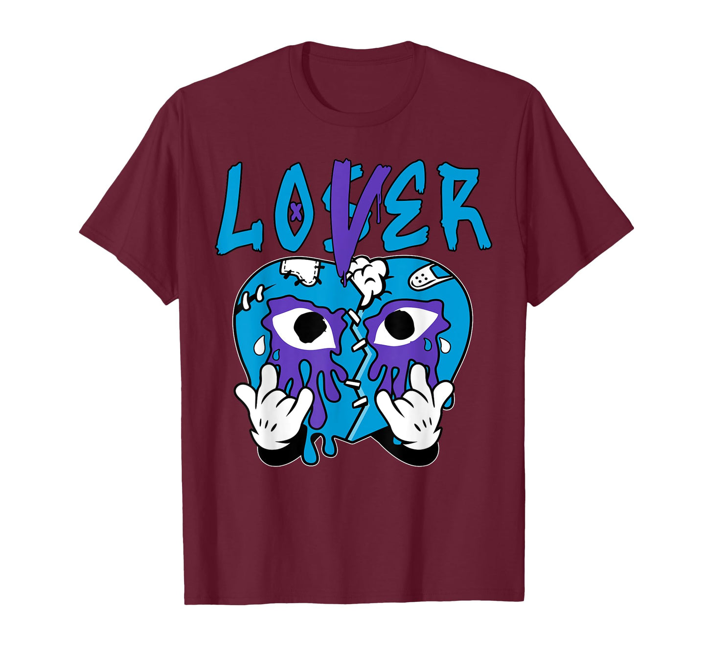 Loser Lover Drip Heart Streetwear Tee Aqua Matching Outfit T-Shirt