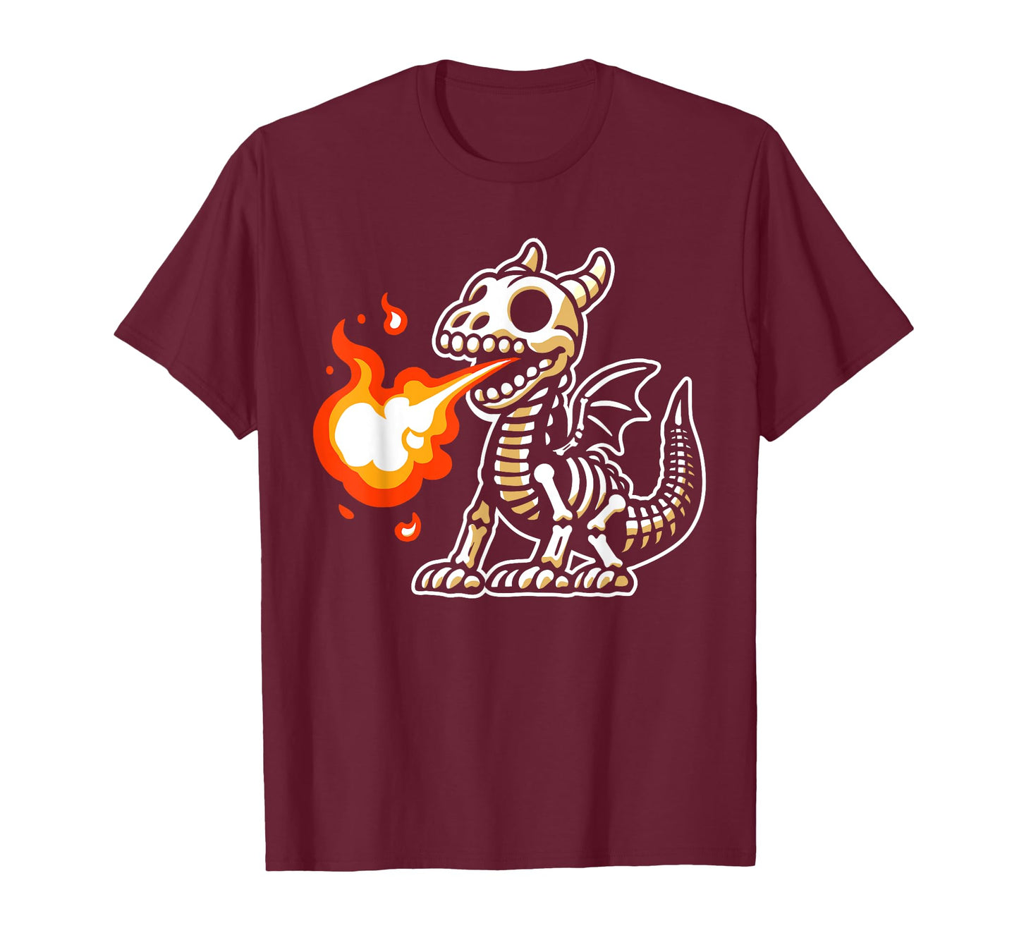 Retro Spooky Dragon Skeleton X-Ray Boys Kids T-Shirt