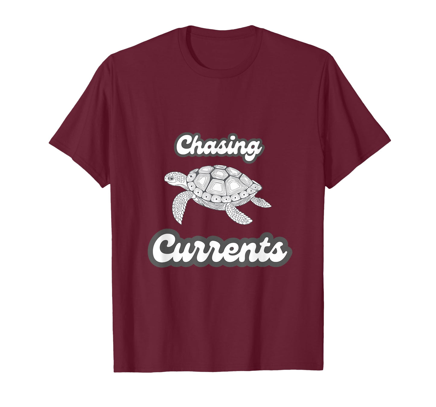 Chasing Currents Sea Turtle Ocean Diving Design T-Shirt