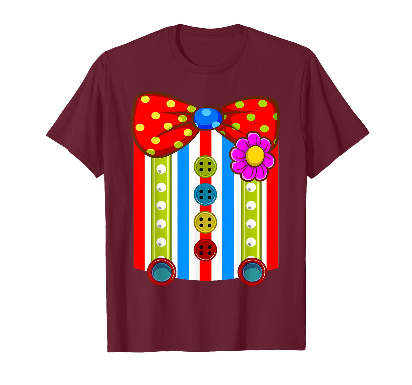 Halloween Clown Suspenders Bow Tie Circus Costume Boys Kids T-Shirt