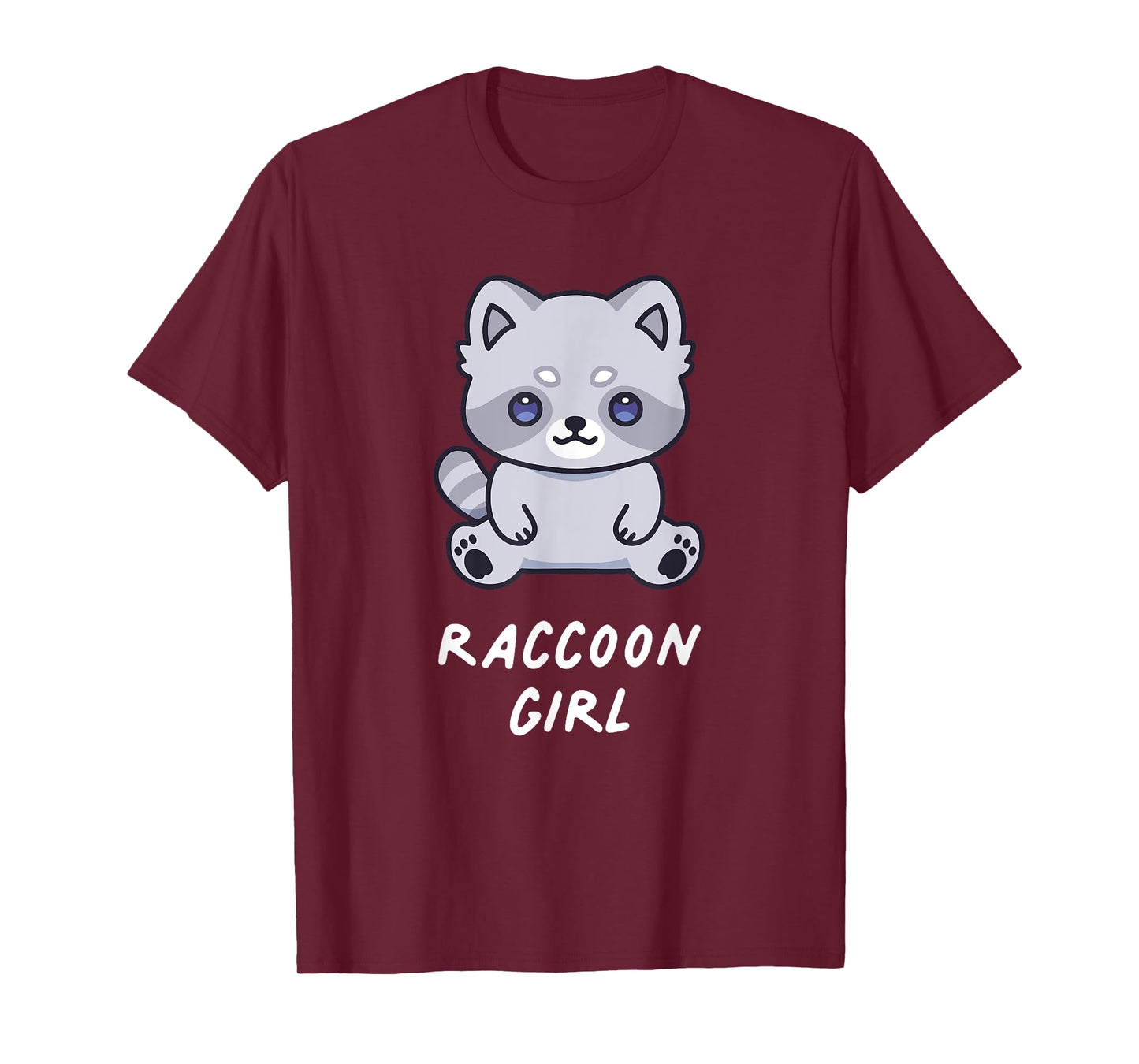 Raccoon Girl Funny Cute Kawaii Lover Aesthetic Family T-Shirt
