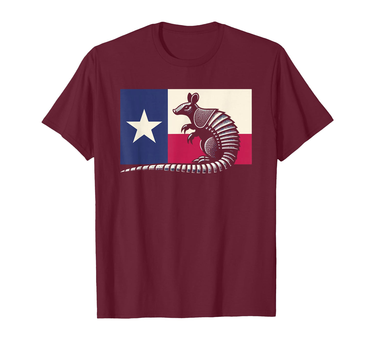 Armadillo Lover Country Texas Flag T-Shirt