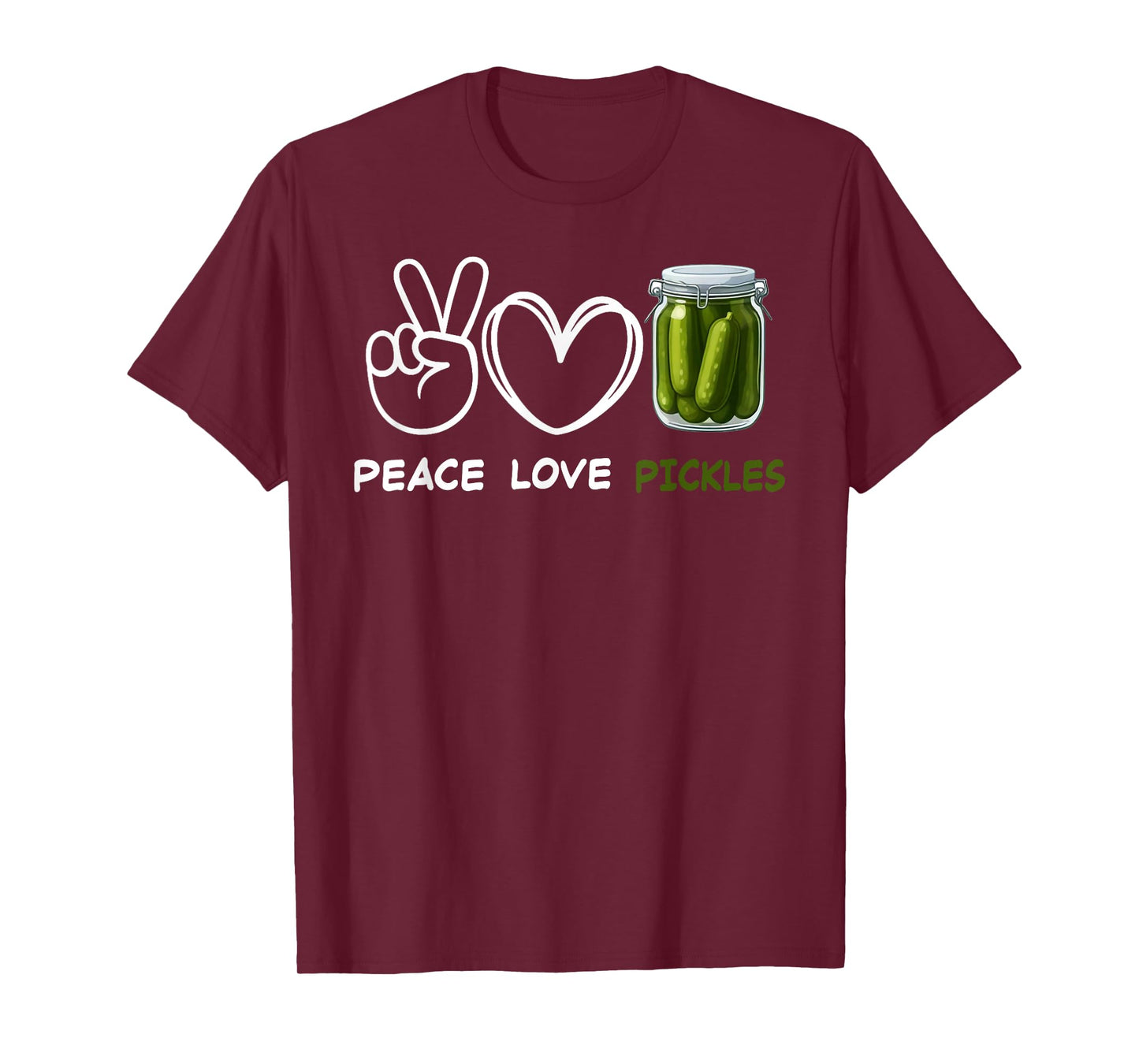 Peace, Love Pickles Retro Pickles Lover Food Lover T-Shirt