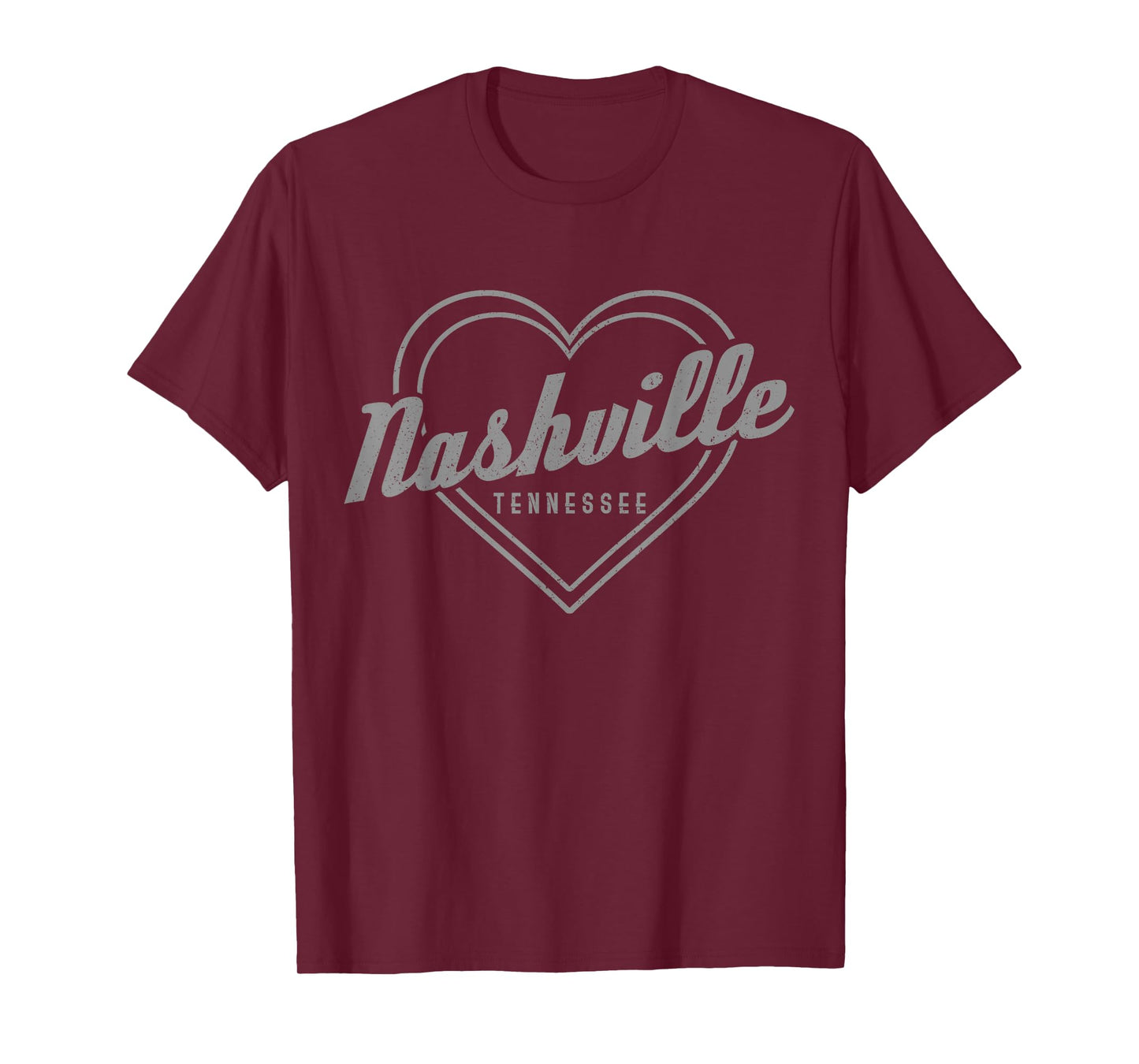 Nashville Tennessee Country Music City Heart Gift Vintage T-Shirt