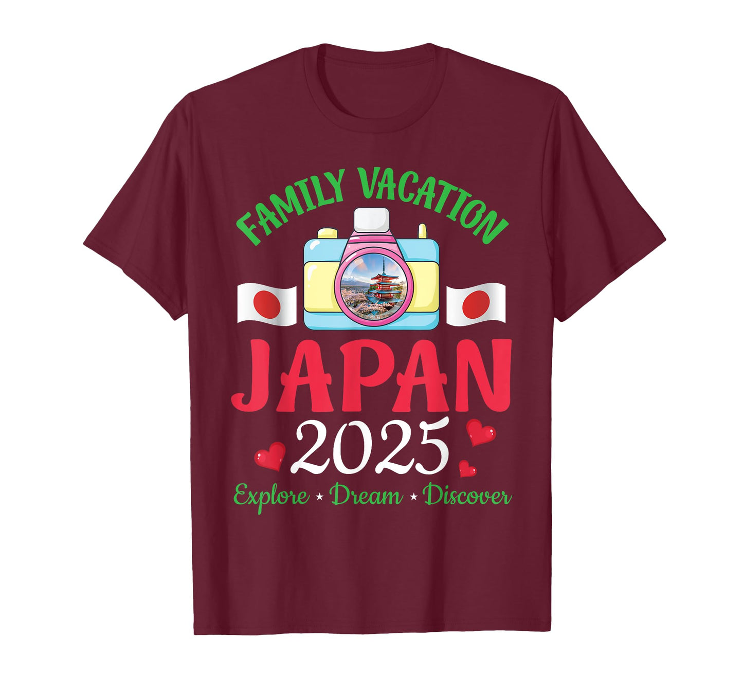 Family Vacation Japan 2025 Explore Dream Discover Travel T-Shirt