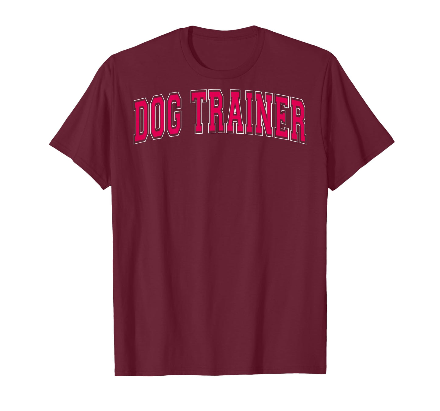 Dog Trainer Retro Varsity Arched Red Letters On The Back T-Shirt