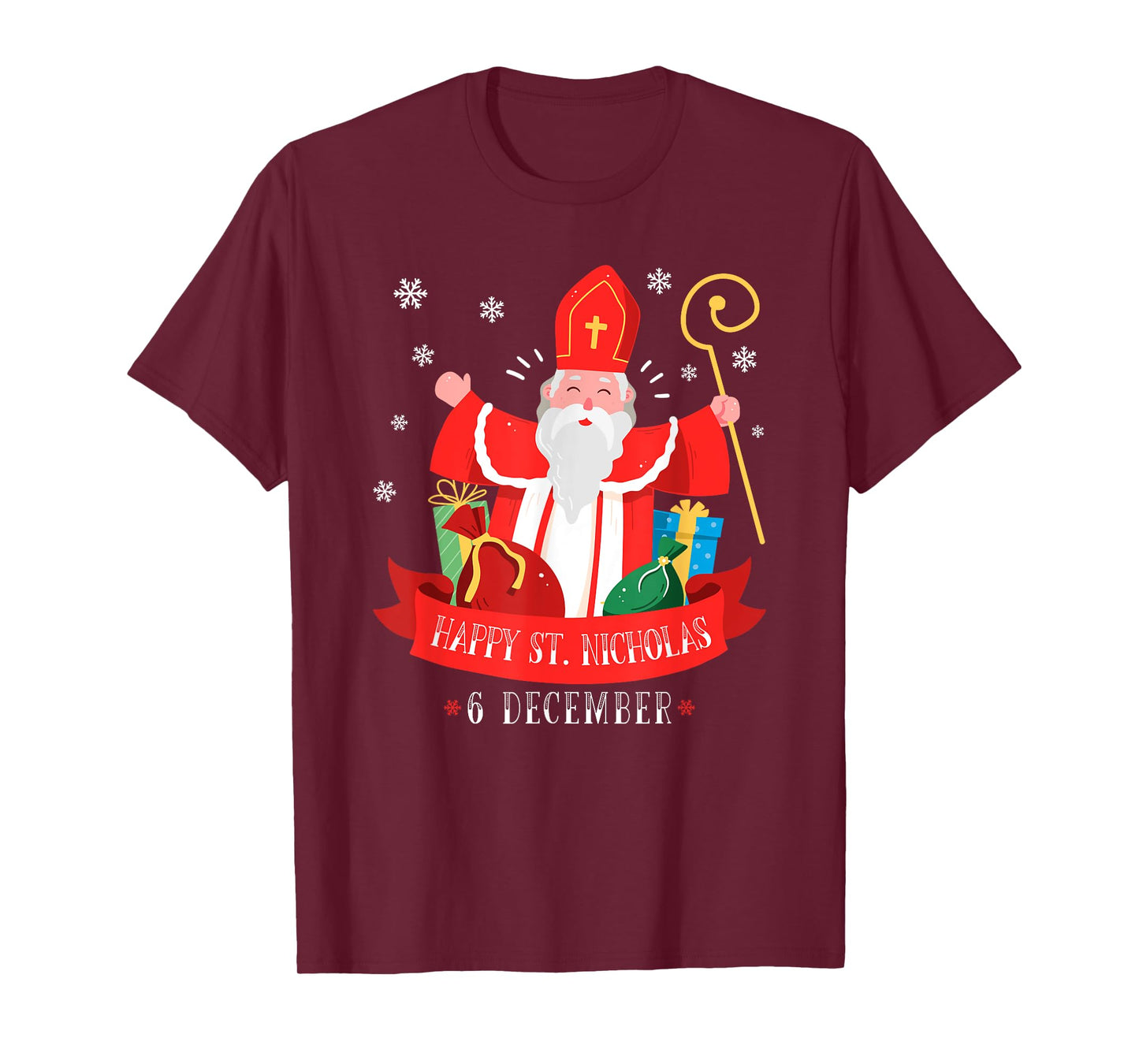The Best Christmas Designs Happy St. Nicholas December 6th Feast Day Europe Celebration T-Shirt