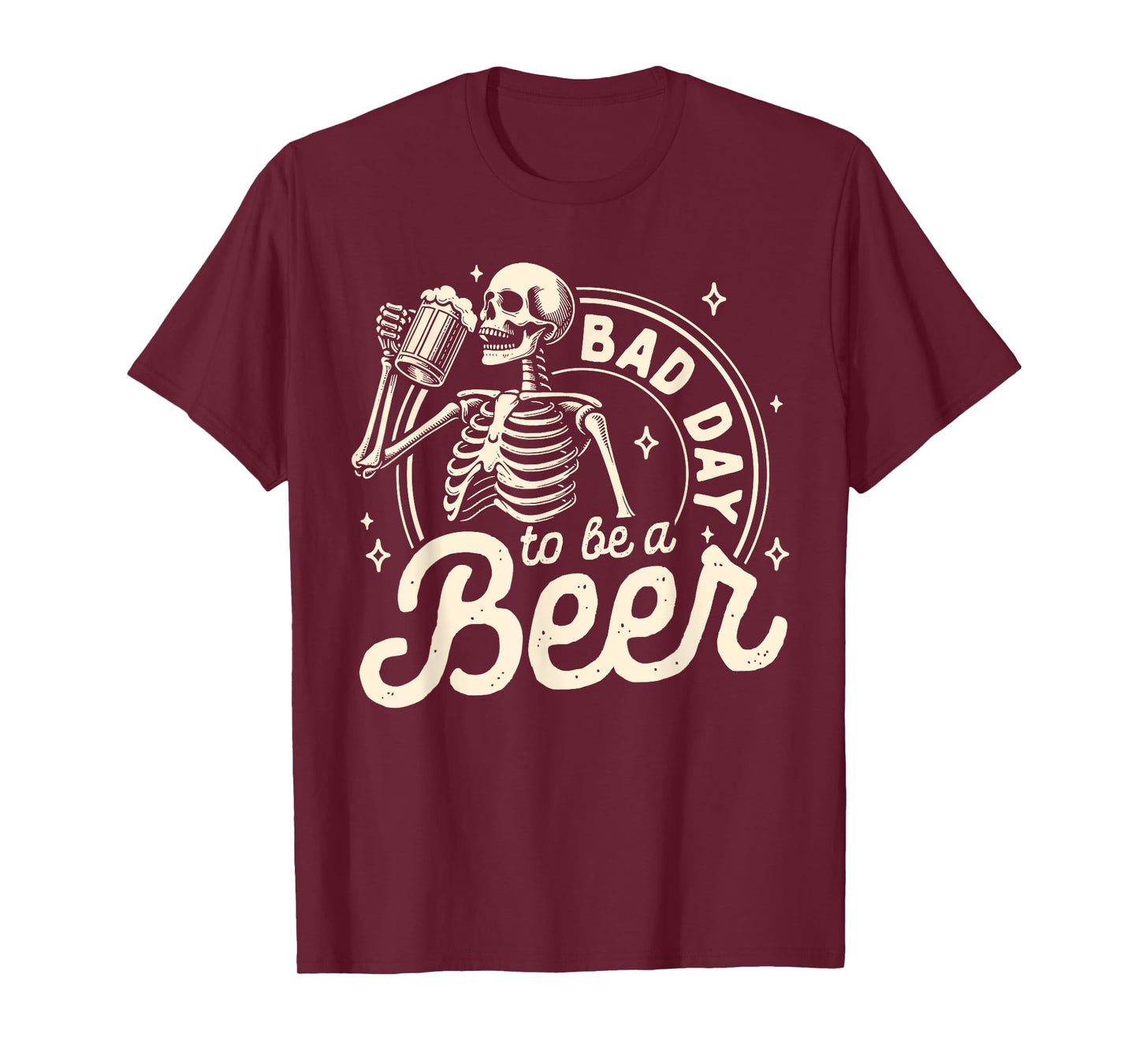 Vintage Dad Funny Skeleton Drinking Mens Halloween T-Shirt