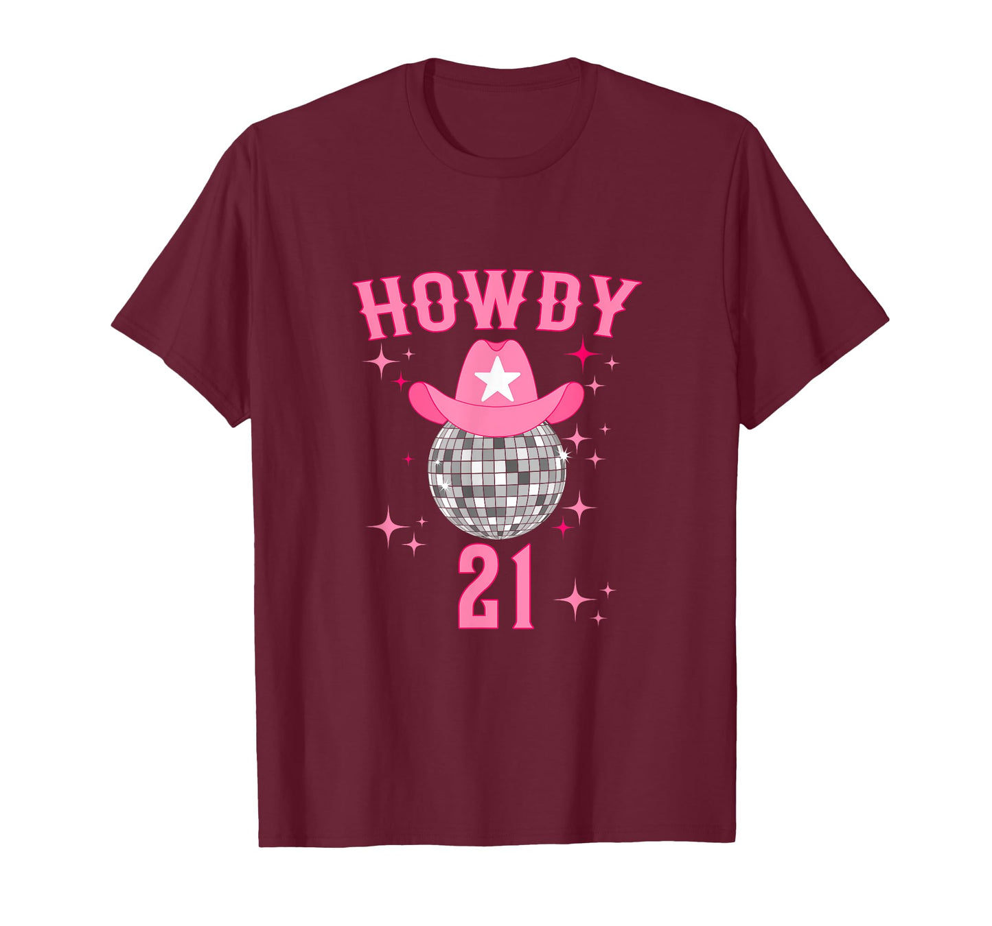 Groovy Howdy 21 Western Disco 21 Years Old Birthday Cowgirl T-Shirt