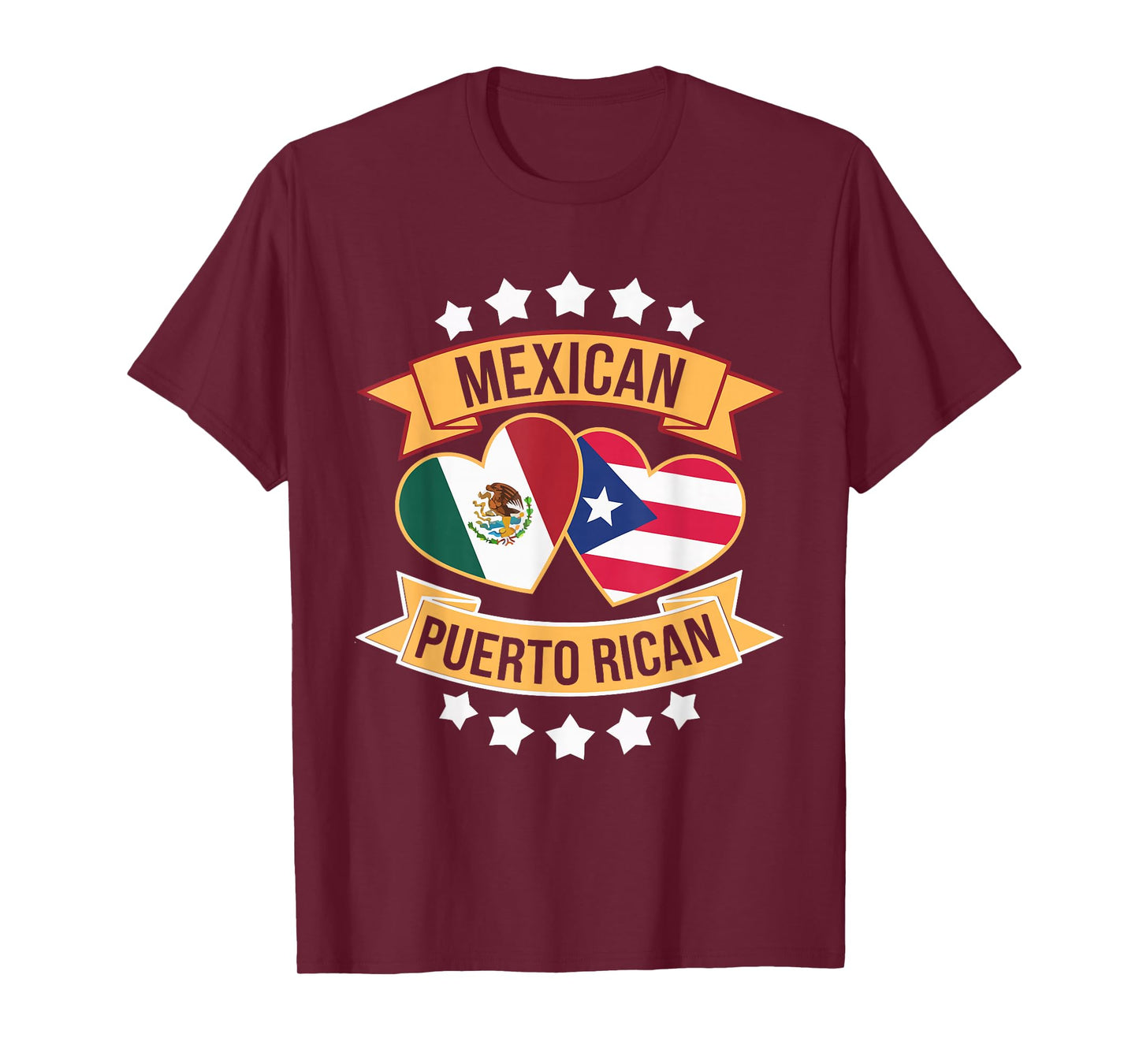 Half Mexican Half Puerto Rican Puerto Rico Flag Mexico T-Shirt