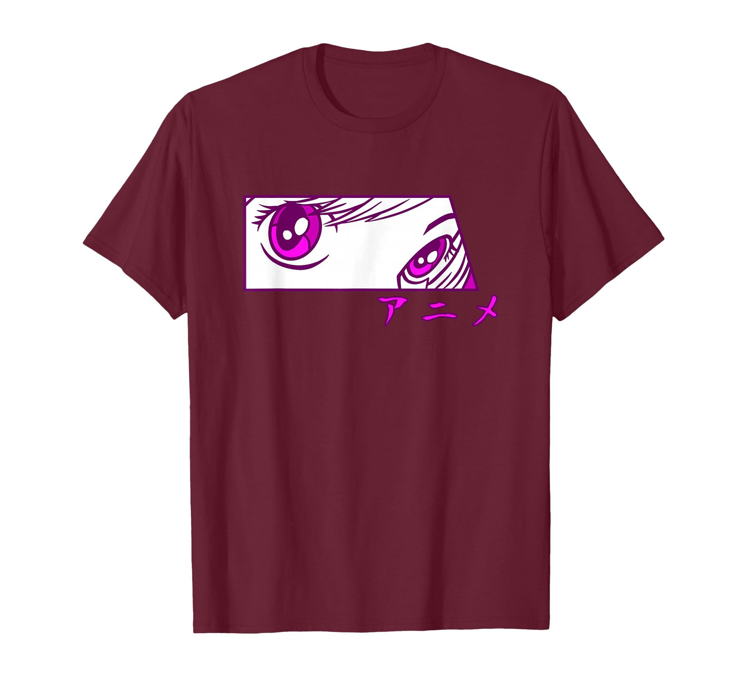 Anime Eyes Anime in Japanese Characters for Girls Teens T-Shirt
