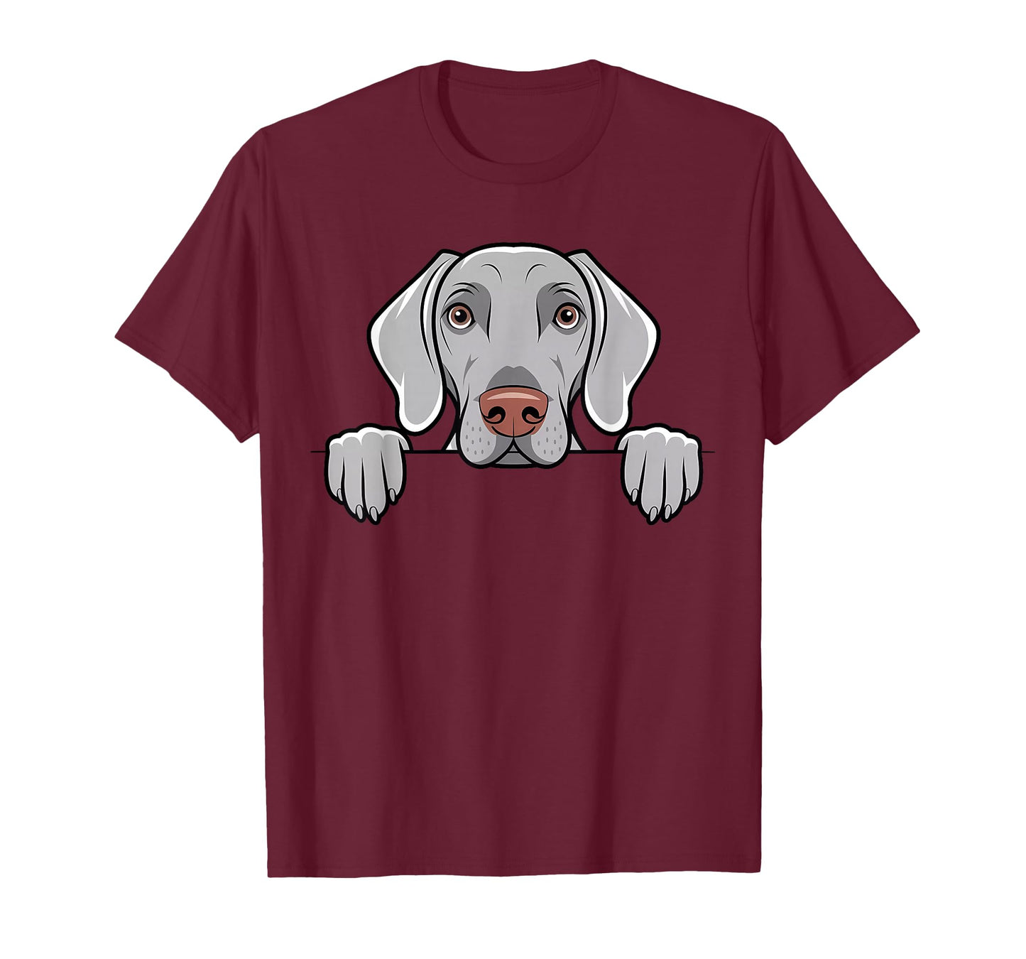 Cute Weimaraner Peeking Pocket Puppy Funny Dog Lover T-Shirt
