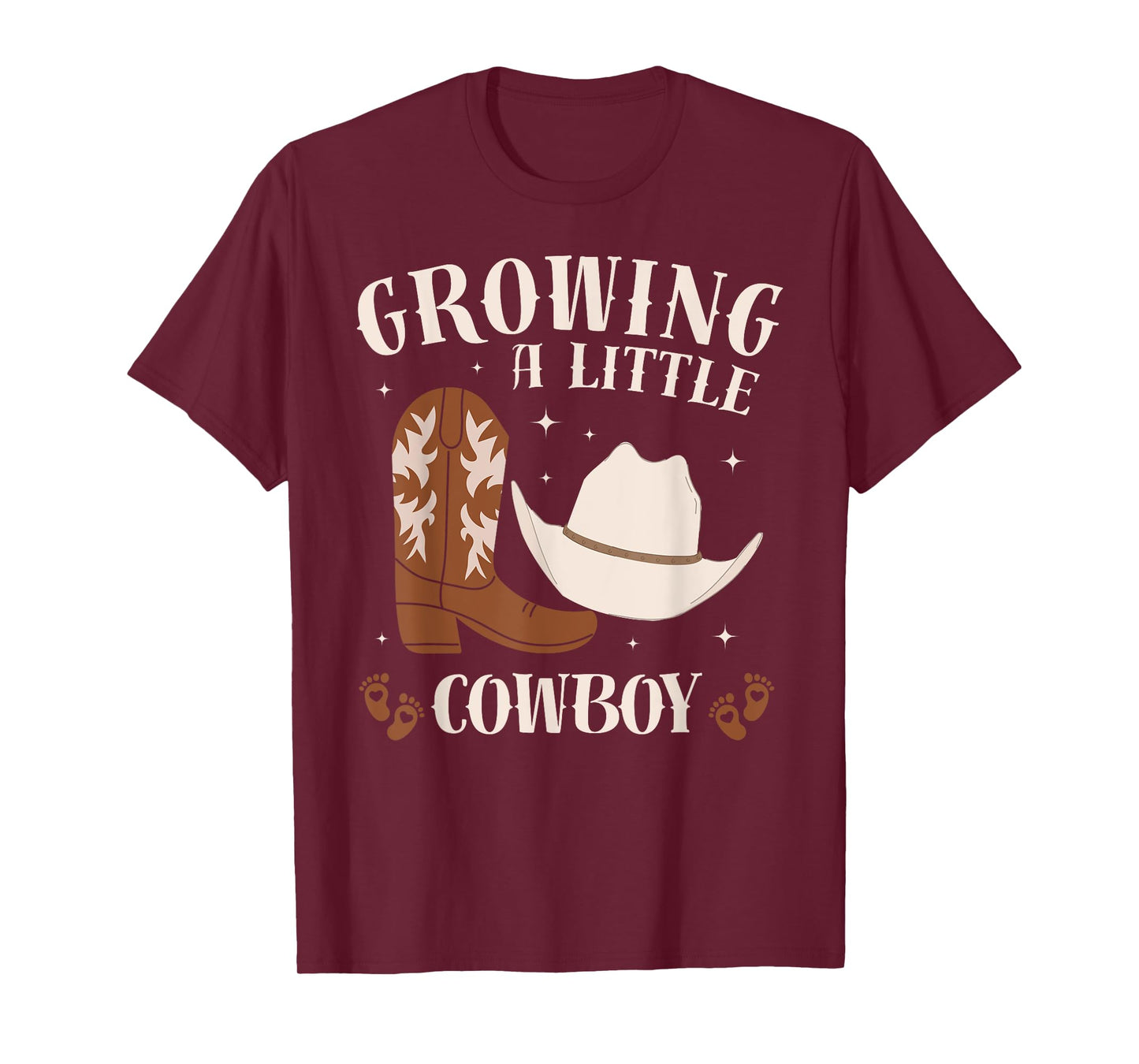 Growing a Little Cowboy Pregnancy Announcement Western T-Shirt