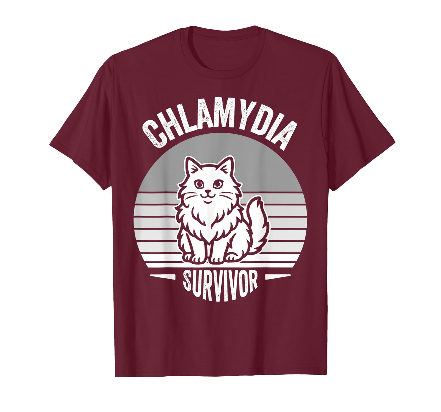 Chlamydia Survivor Funny Cat Design T-Shirt