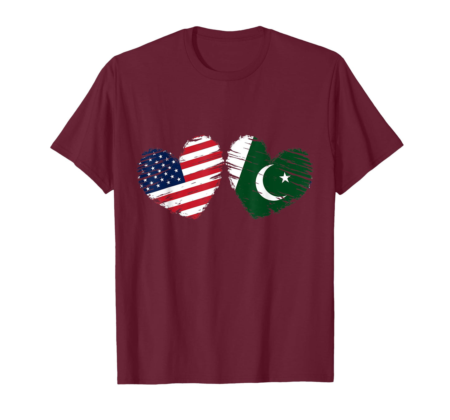USA Pakistan Flag Heart Valentines Day Pakistani American T-Shirt