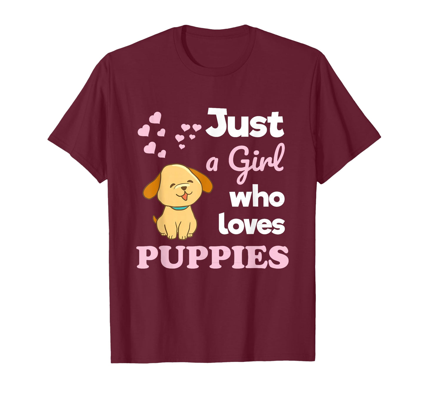 Just a Girl Who Loves Puppies Puppy Lover T-Shirt