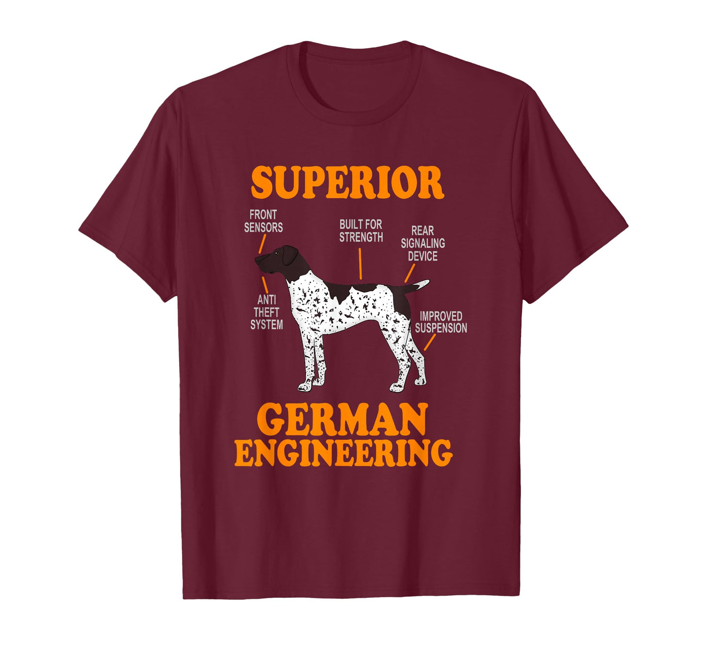 German Shorthair Pointer Funny | Dog Silhouette | T-Shirt