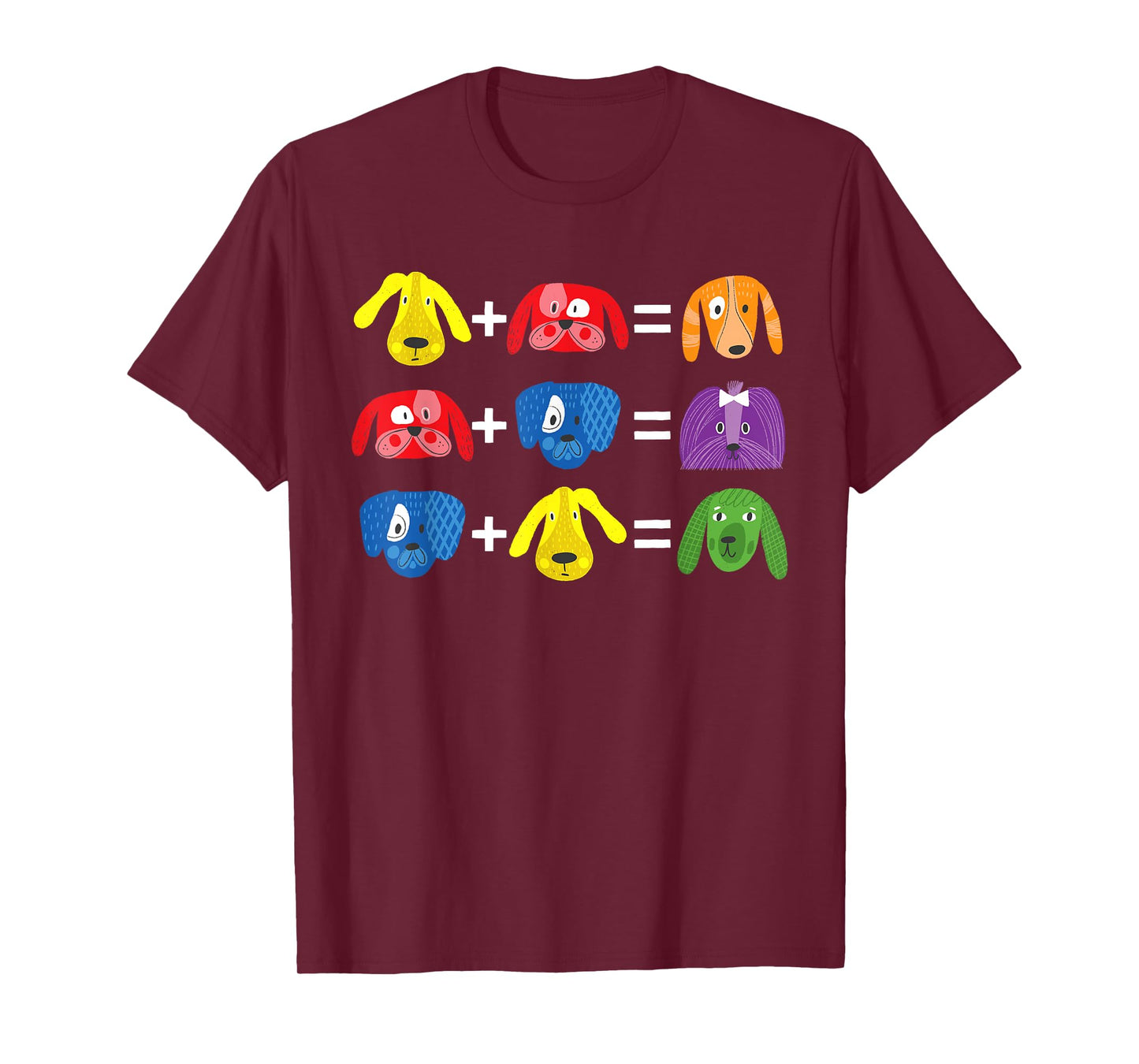 Dog Themed Artist Color Theory Educational Art Teacher T-Shirt