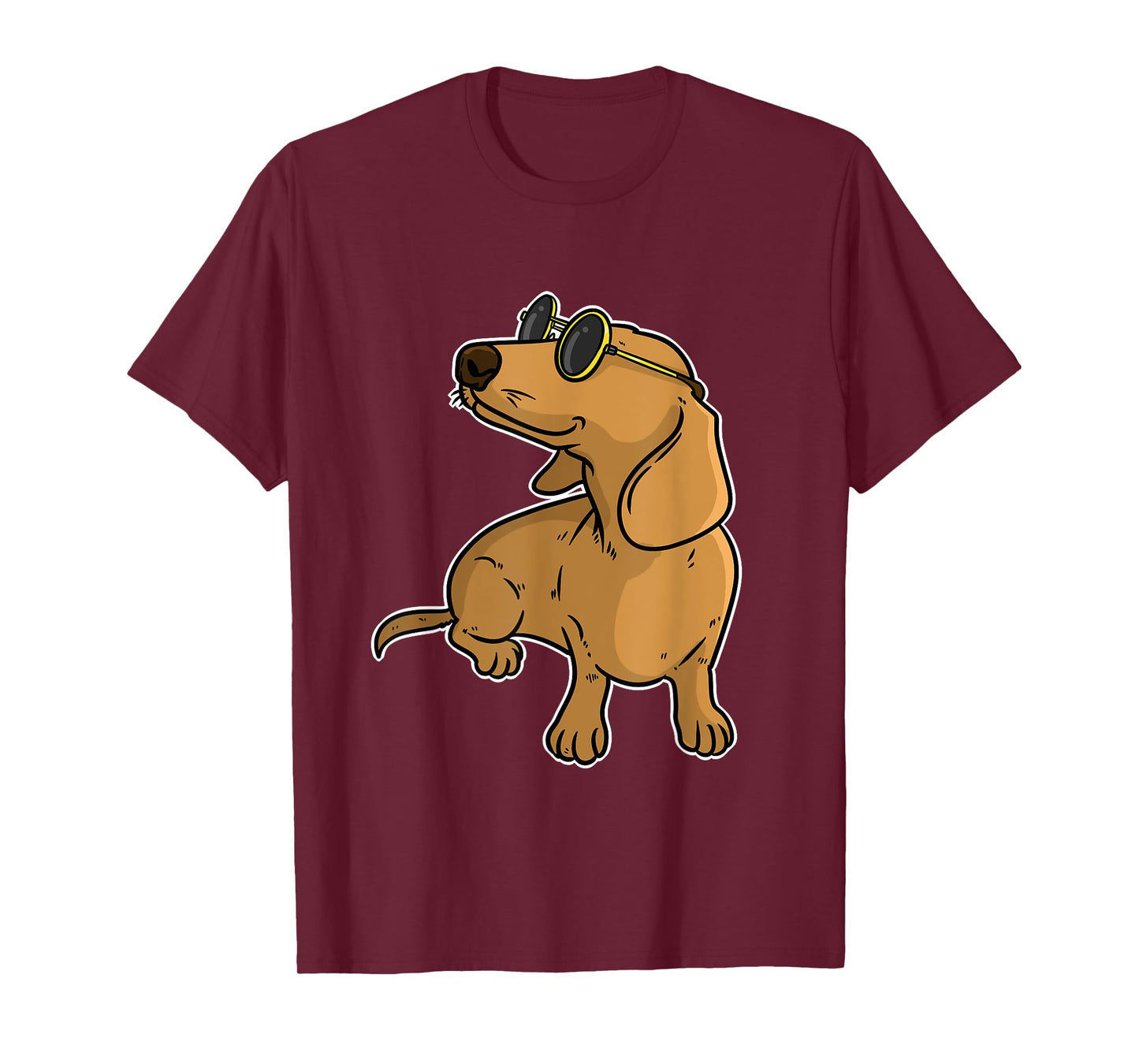 Dachshund Weiner Dog Sun Glasses T-Shirt for Men Women Kids