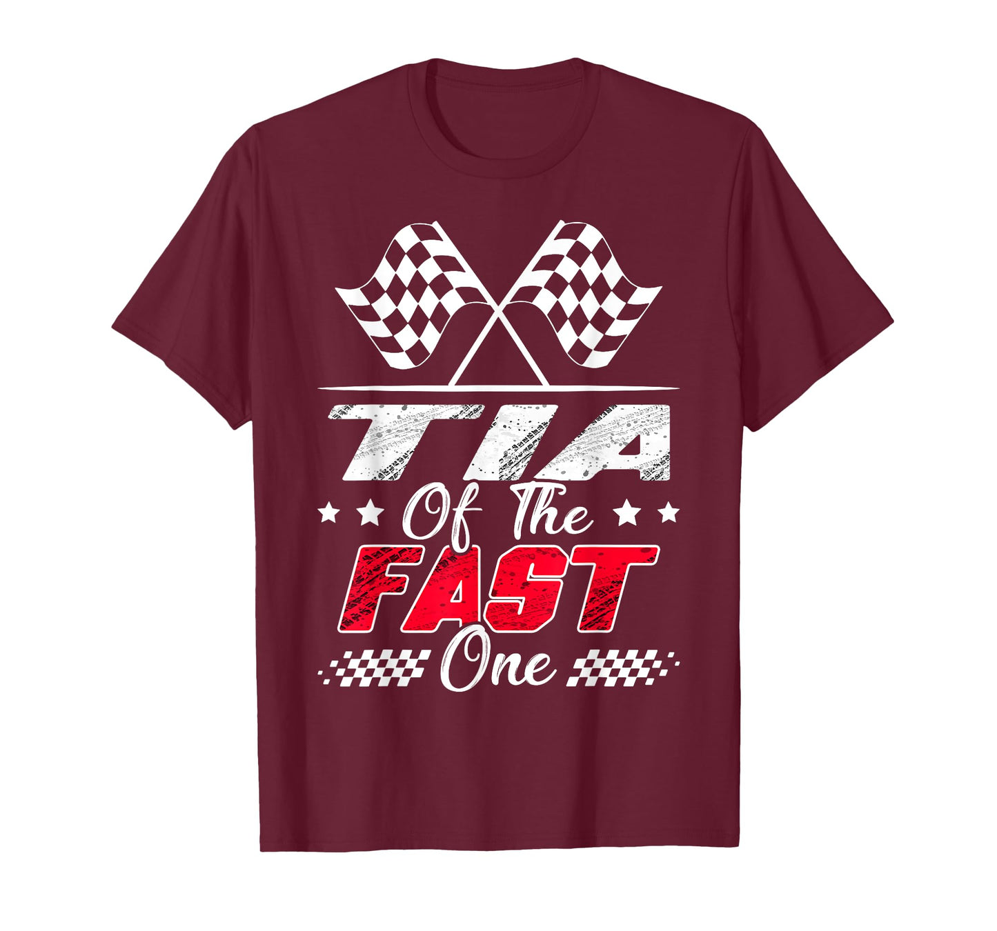 Tia Of The Fast One First Birthday Racing Car Family T-Shirt