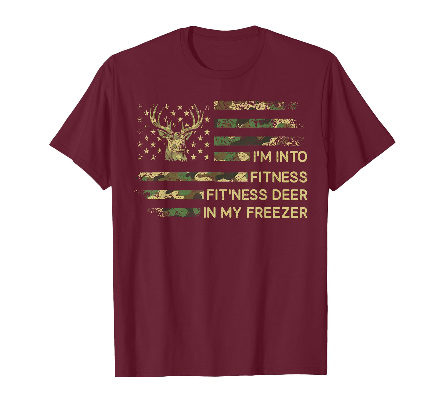 Mens Camouflage Hunting Dad Camo Deer Hunting Halloween T-Shirt