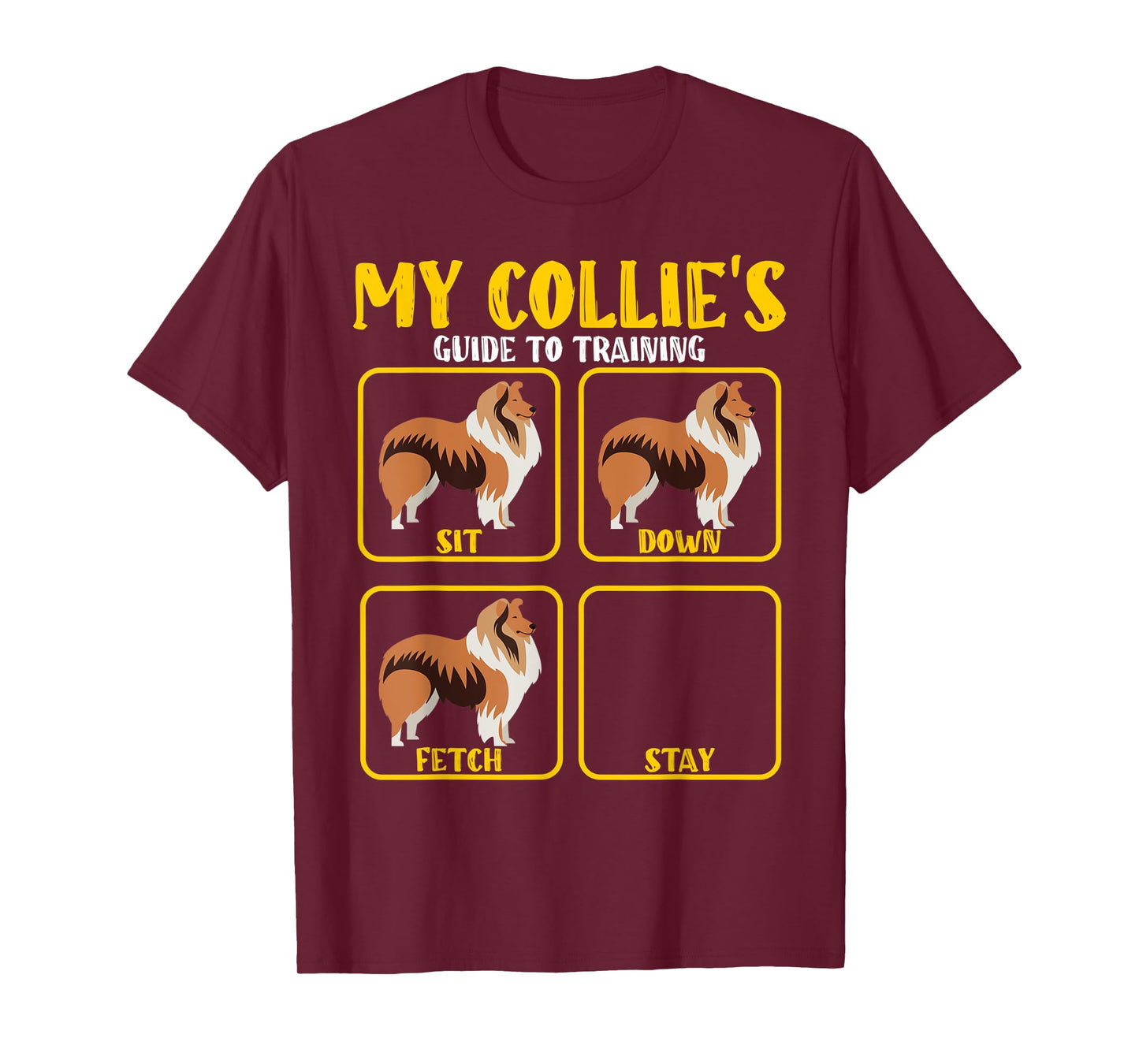 Funny rough collie guide to training for collie moms dads T-Shirt