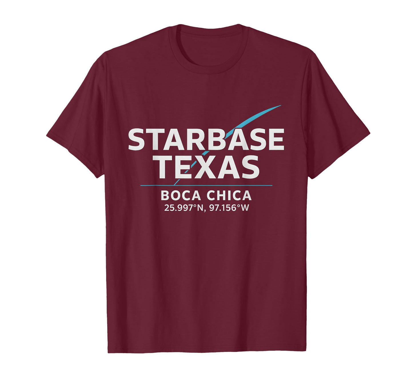 Texas Coordinates Shirt Boca Chica Starbase Minimal Science T-Shirt
