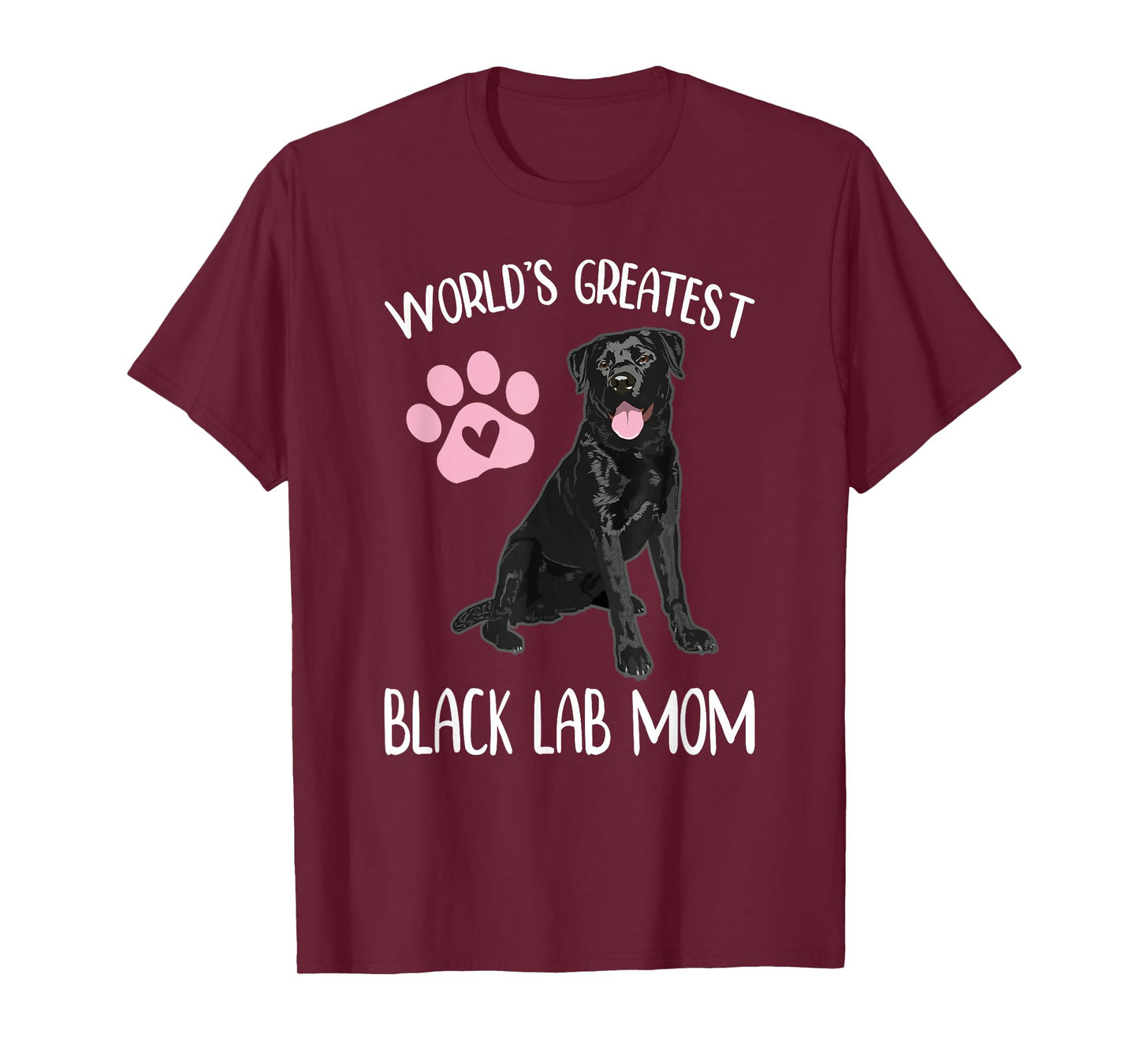 World's Greatest Black Lab Mom Dog Lover Graphic Women Girls T-Shirt