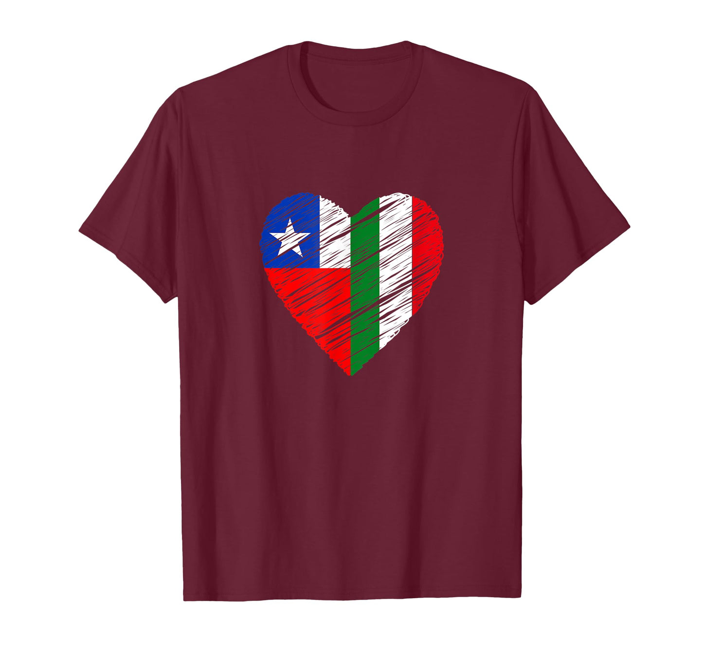 Puerto Rico Italy Heart Italian Flag Puerto Rican Flag Heart T-Shirt