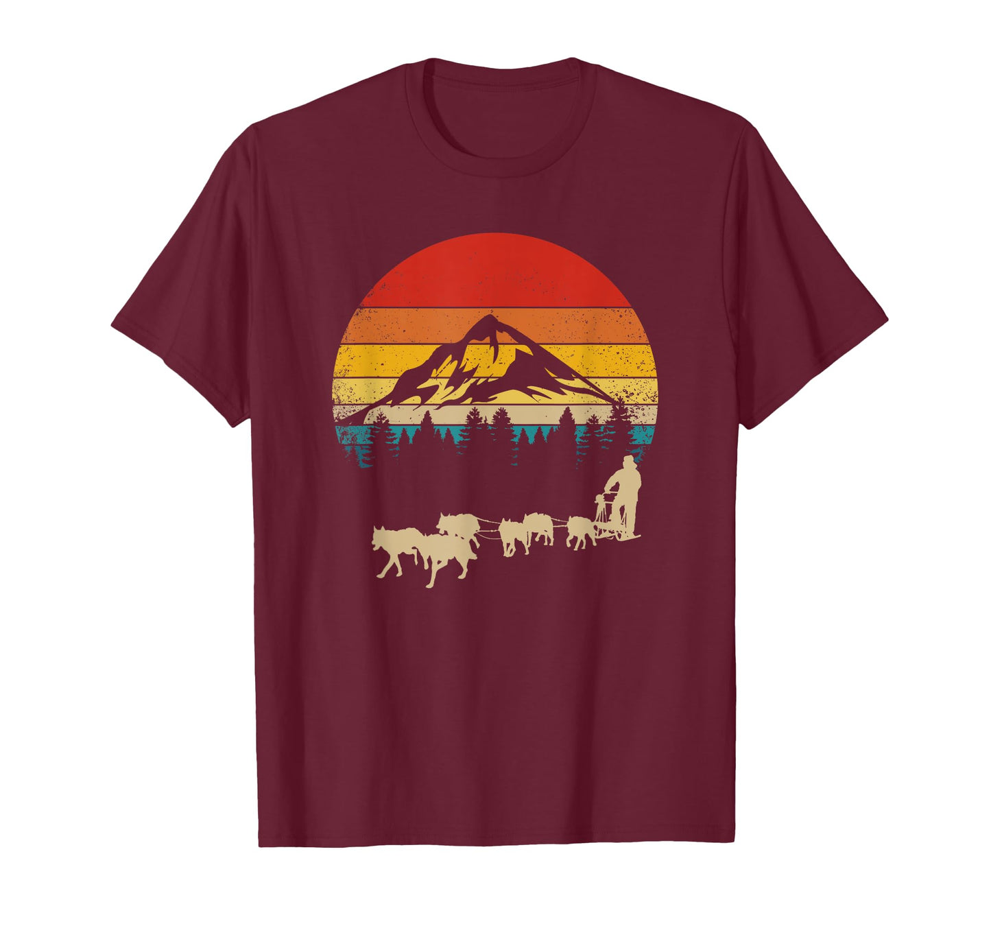 Funny Dog Sledding Men Women Kids T-Shirt