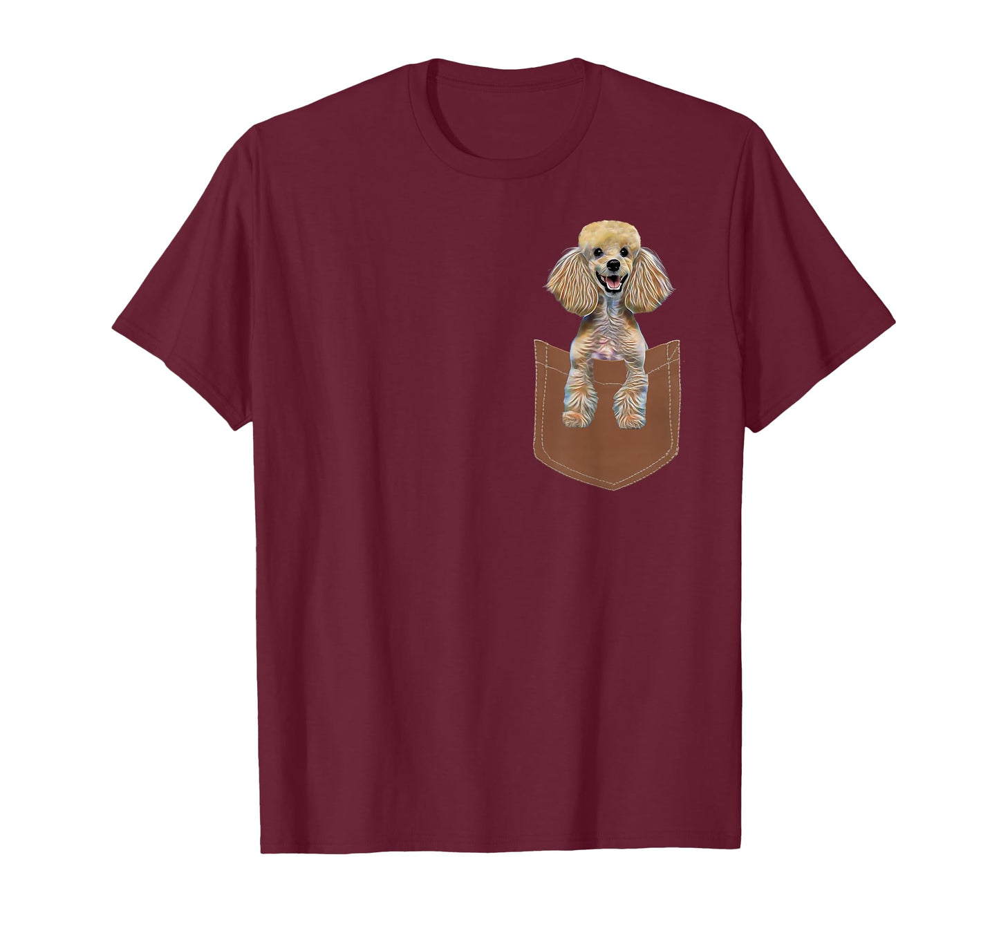 Poodle Pocket Shirt Cute Poodle Dog Men Women Kids Dog Lover T-Shirt