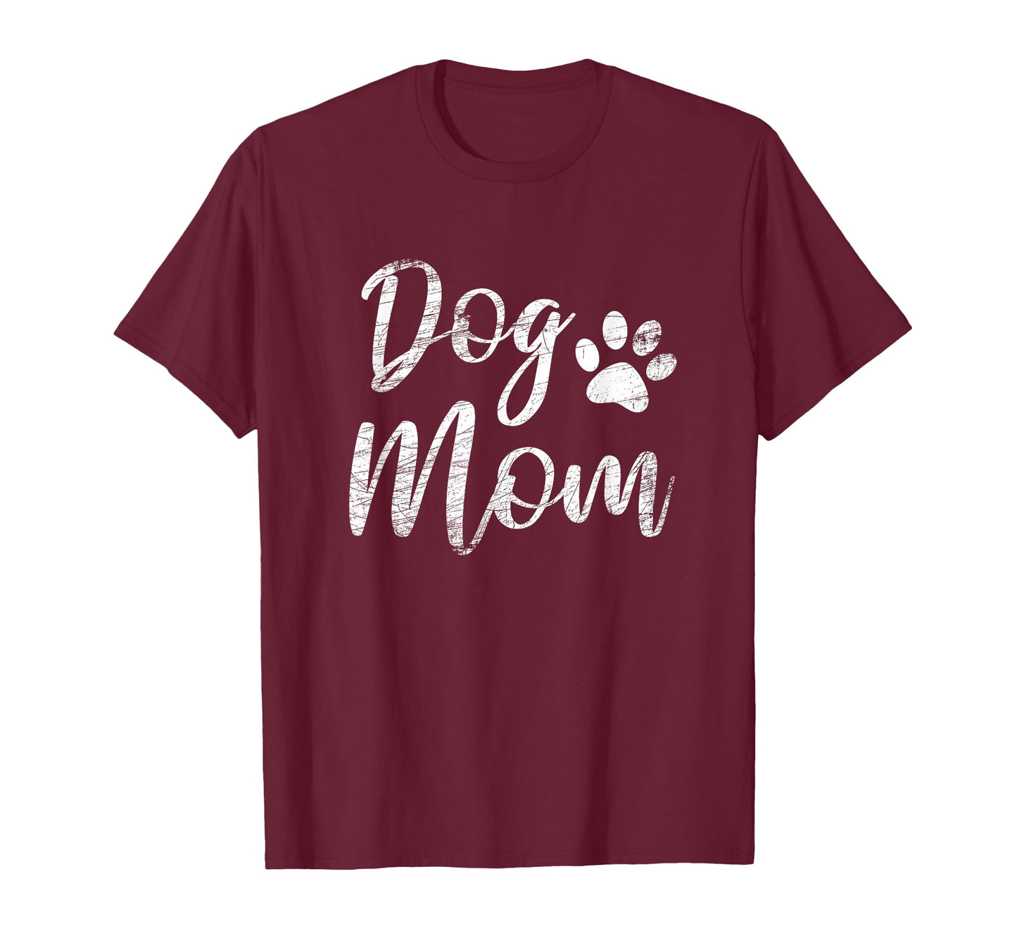 Dog Mom - Vintage/Worn Design - Funny Dog Paw - Classic T-Shirt
