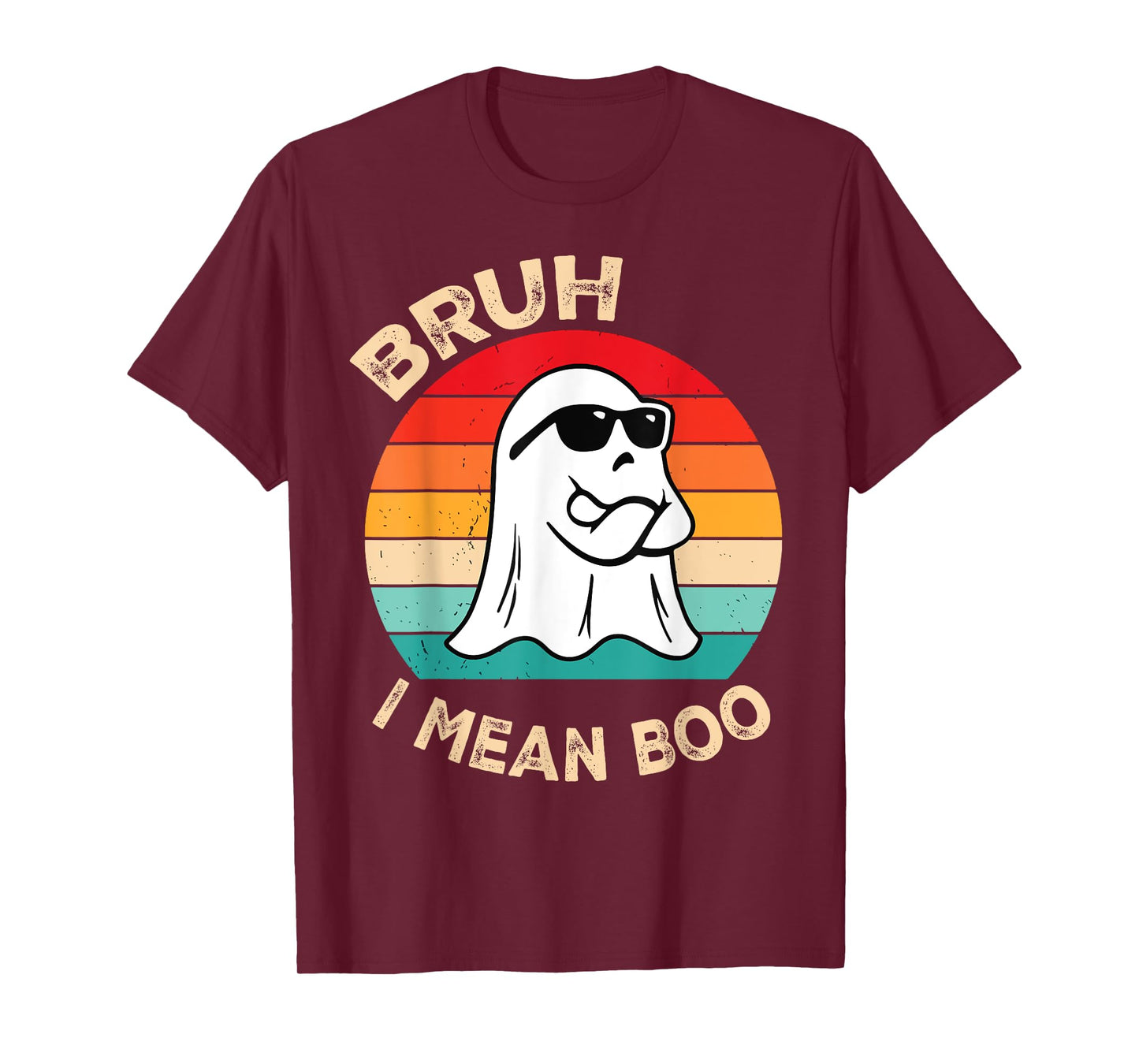 Bruh I Mean Boo Toddler Boys Kids Ghost Halloween Costume T-Shirt