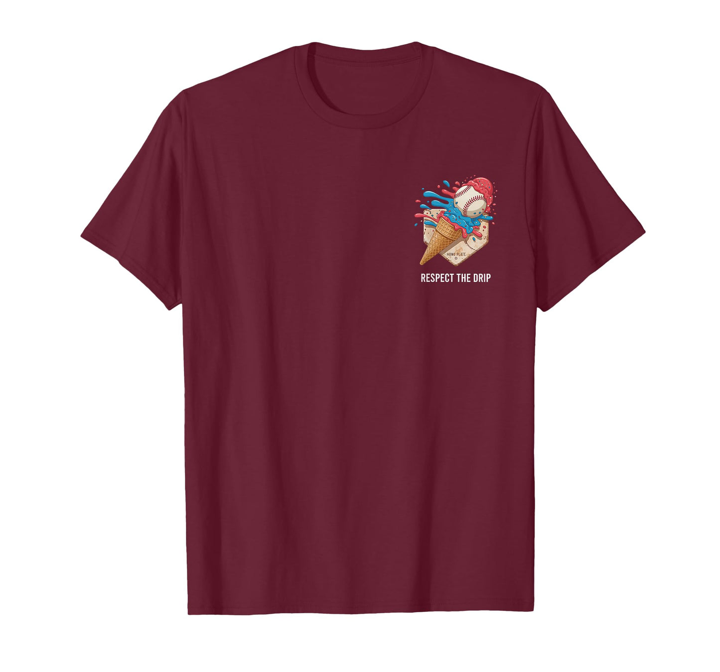 Baseball Drip Home Plate Ice Cream Sprinkles Boys T-Shirt