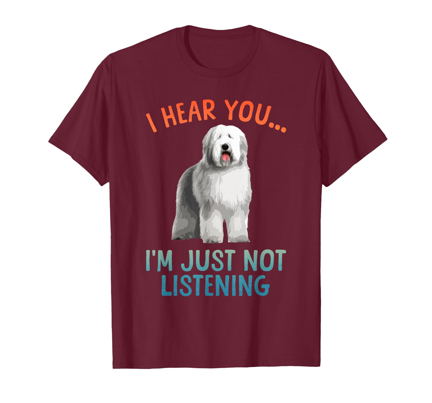 Funny Old English Sheepdog Art for Men Women Sheep Dog Lover T-Shirt