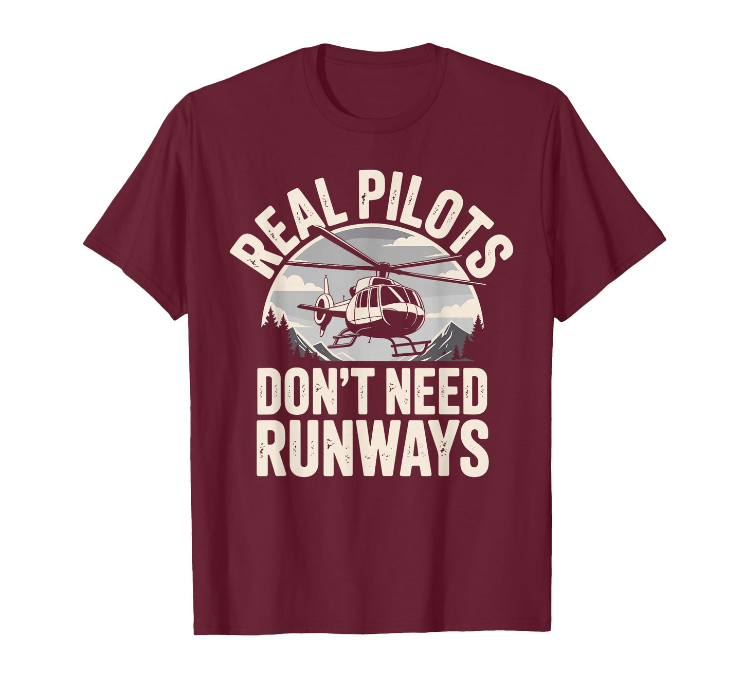 Funny Helicopter Pilot Art for Men Women Flying Helicopter T-Shirt