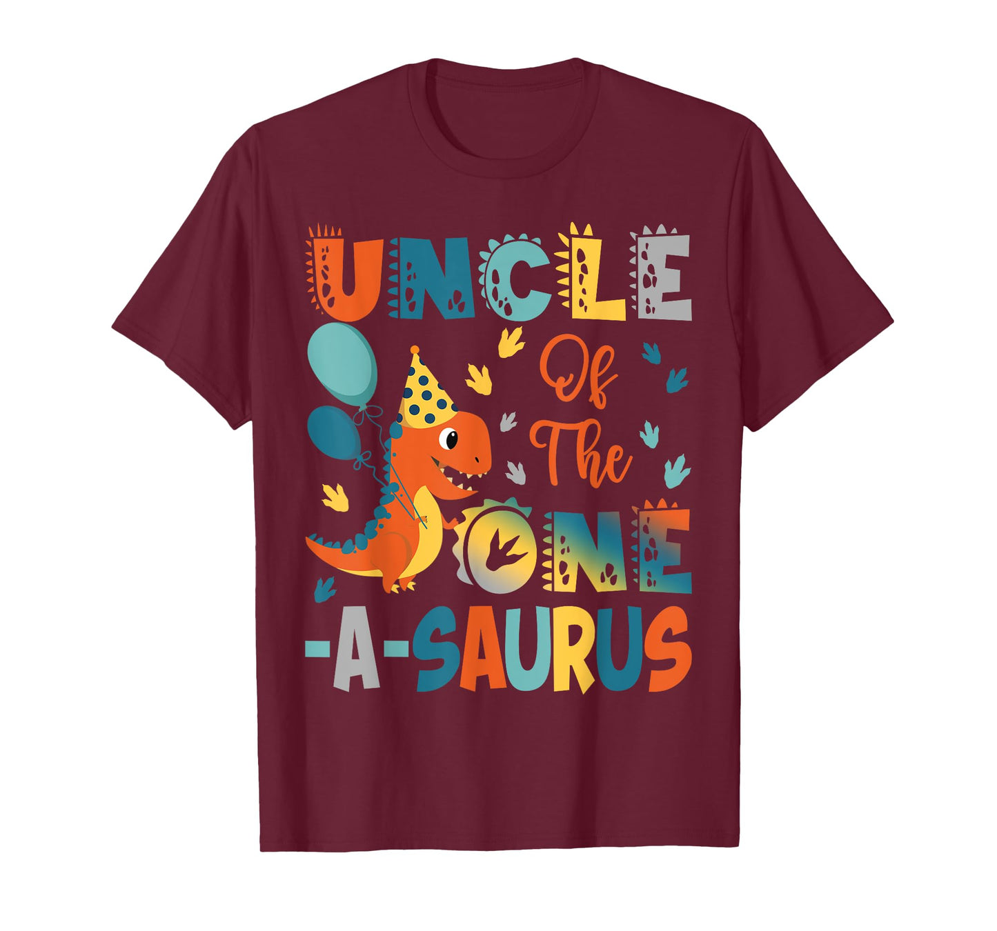Uncle Of The One-A-Saurus 2Nd Birthday Dinosaur Party T-Shirt