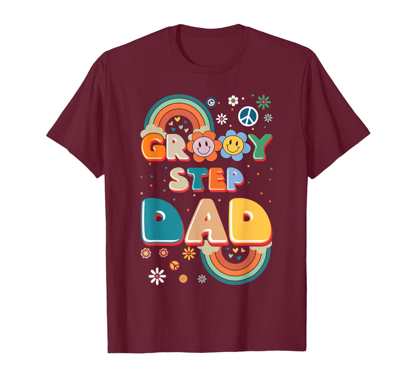 Groovy Step Dad Stepdaddy Step Father Father's Day Retro T-Shirt
