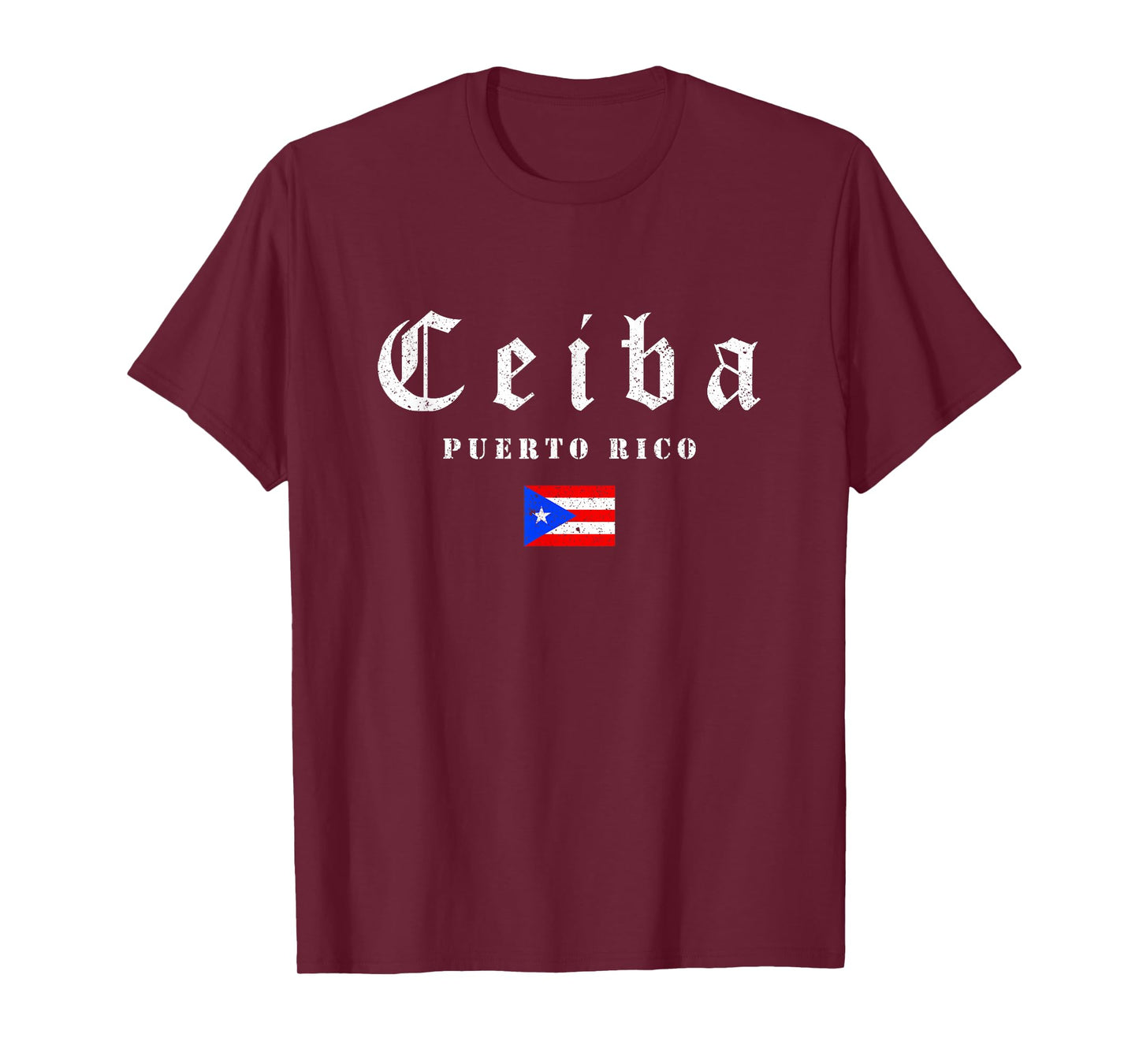 Vintage Ceiba Puerto Rico Flag Pride Home Root Travel T-Shirt