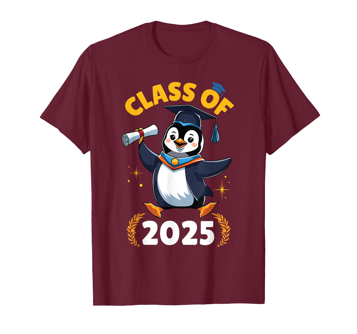 Penguin Senior Class Of 2025 Graduation Day School College T-Shirt