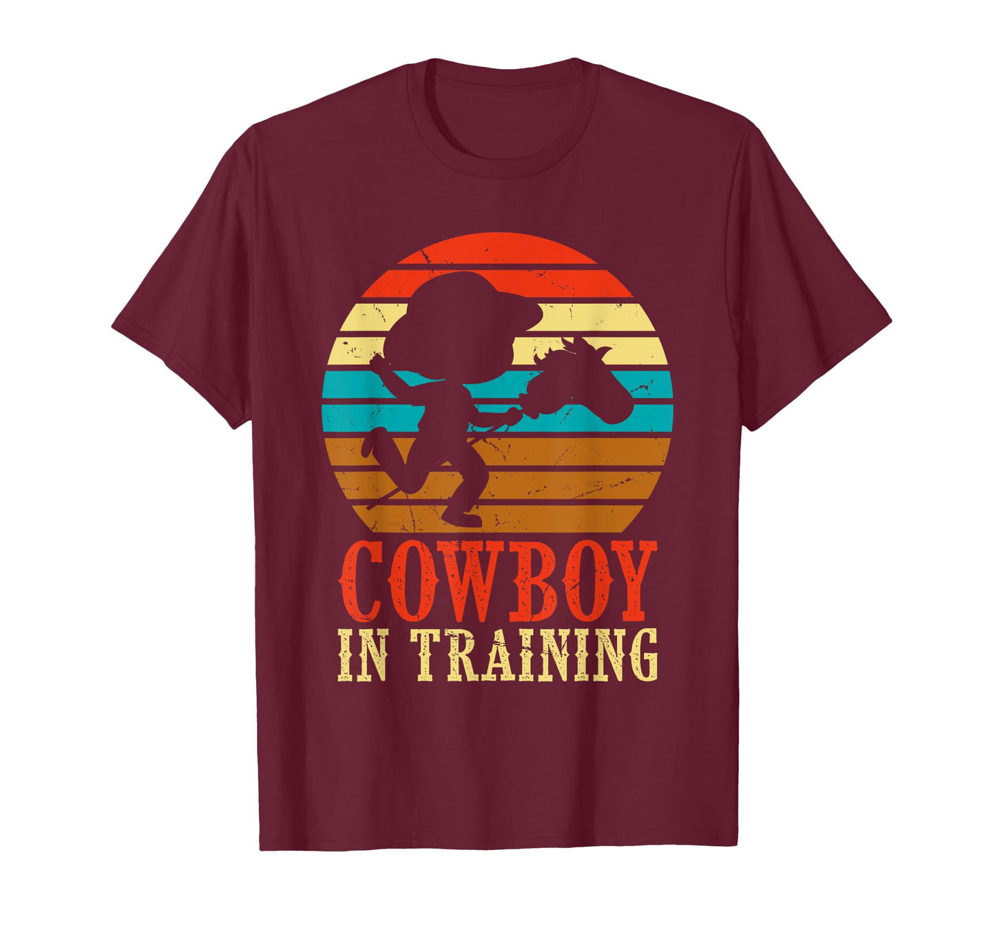 Kids Cowboy in Training Cute Future Rodeo Boy Wooden Horse T-Shirt