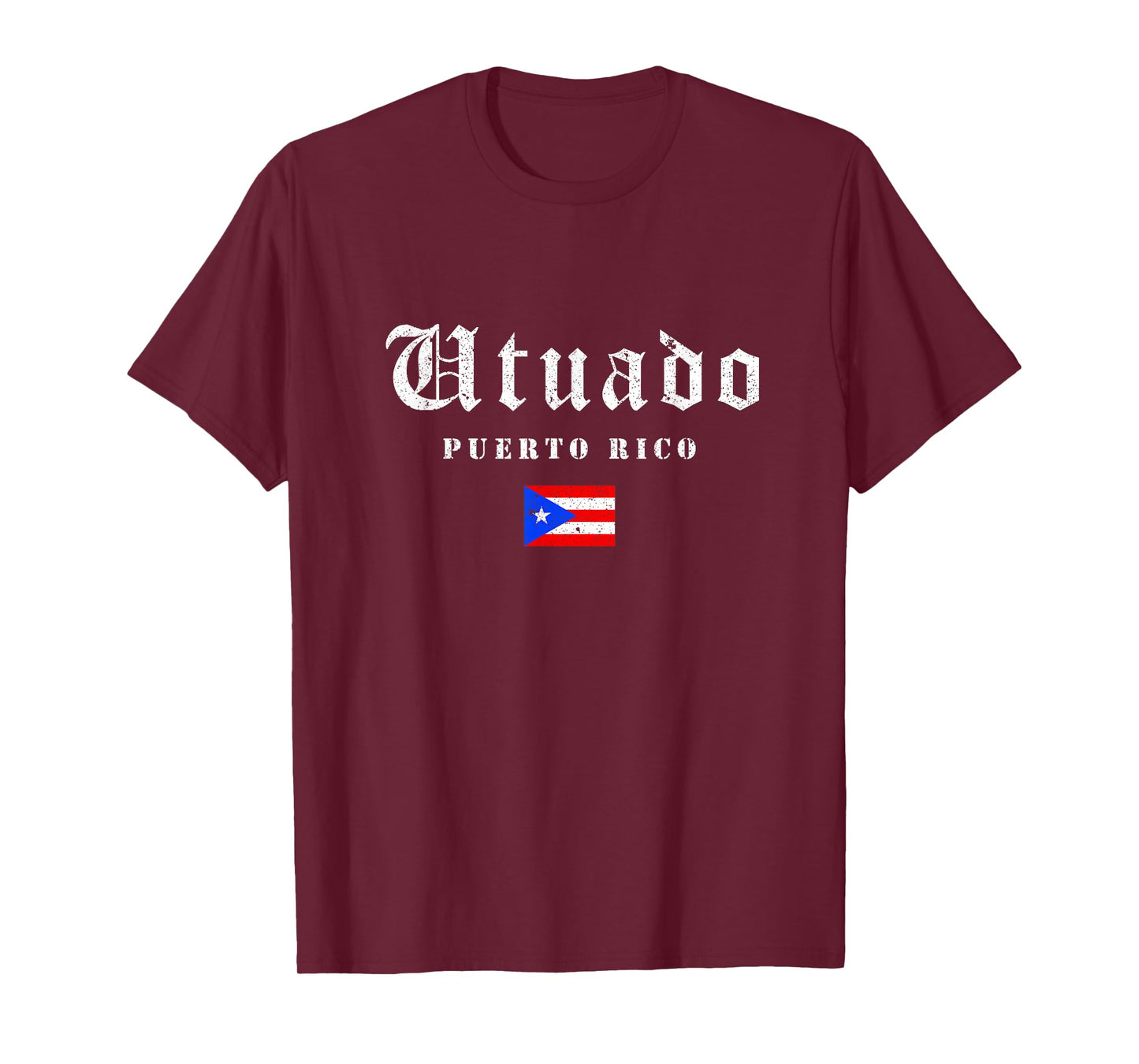 Vintage Utuado Puerto Rico Flag Pride Home Root Travel T-Shirt