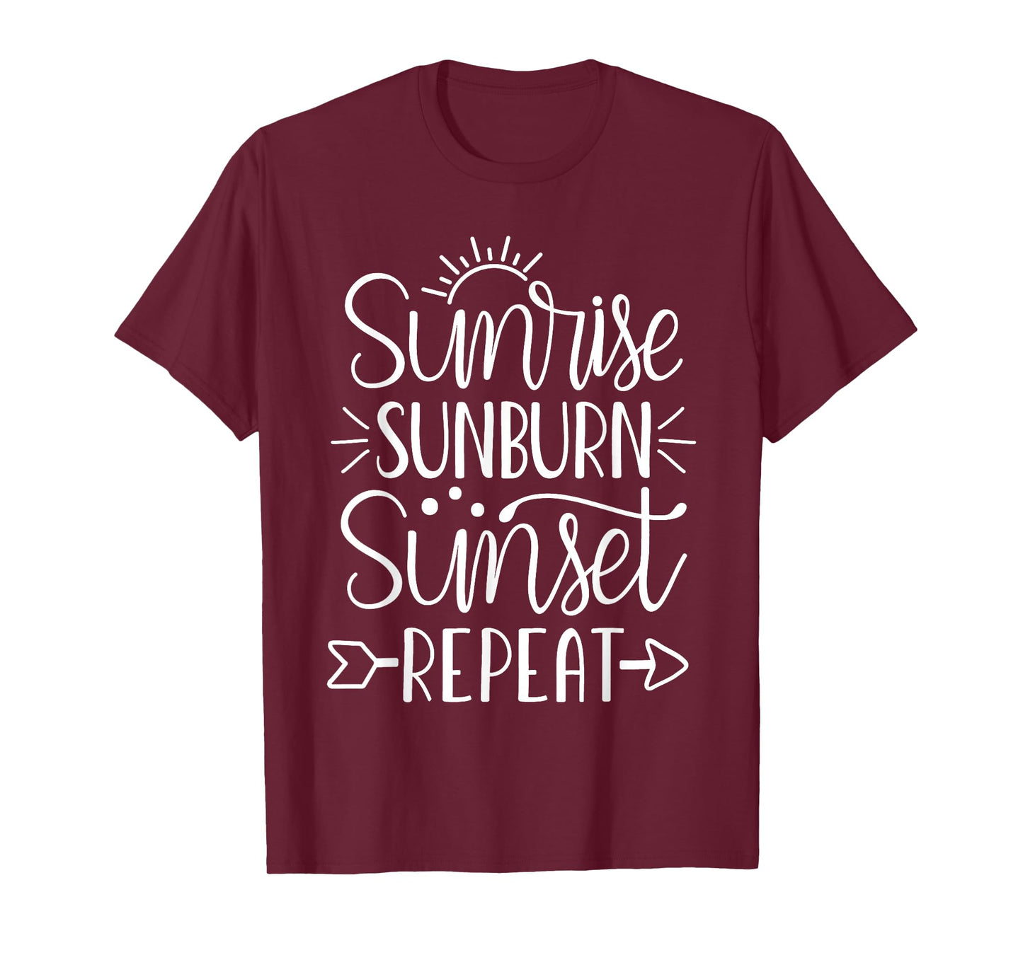 Sunrise sunburn sunset repeat tshirt, Beach Summer Family T-Shirt
