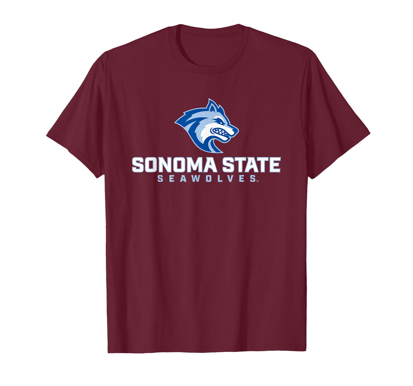 Sonoma State University Seawolves Stacked Seawolf Logo T-Shirt