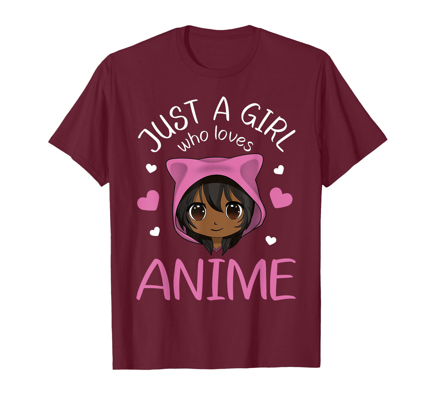 Just a Girl who Loves Anime African American T-Shirt Small