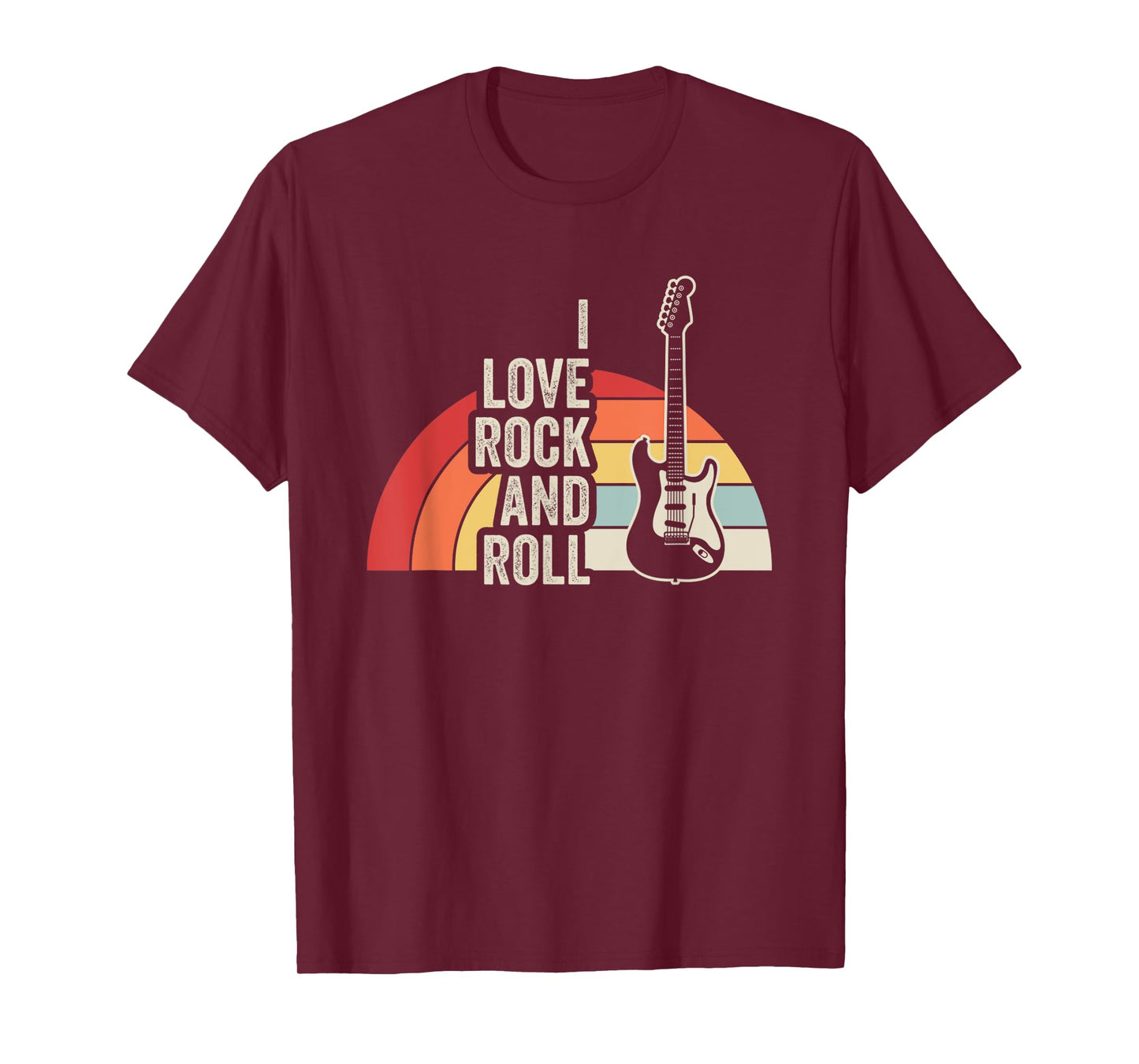 I Love Rock And Roll Retro Guitar T-Shirt
