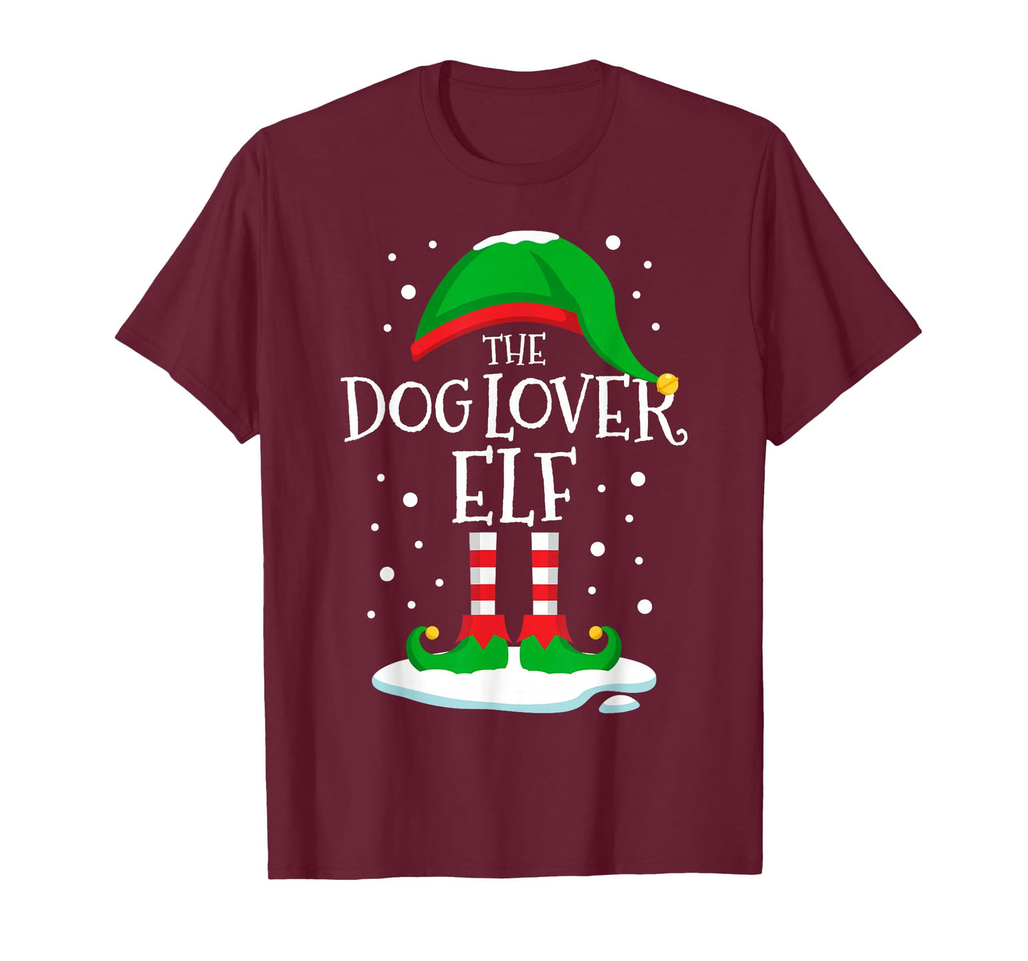 The Dog Lover Elf Christmas Family Matching Xmas Dog Mom Dad T-Shirt