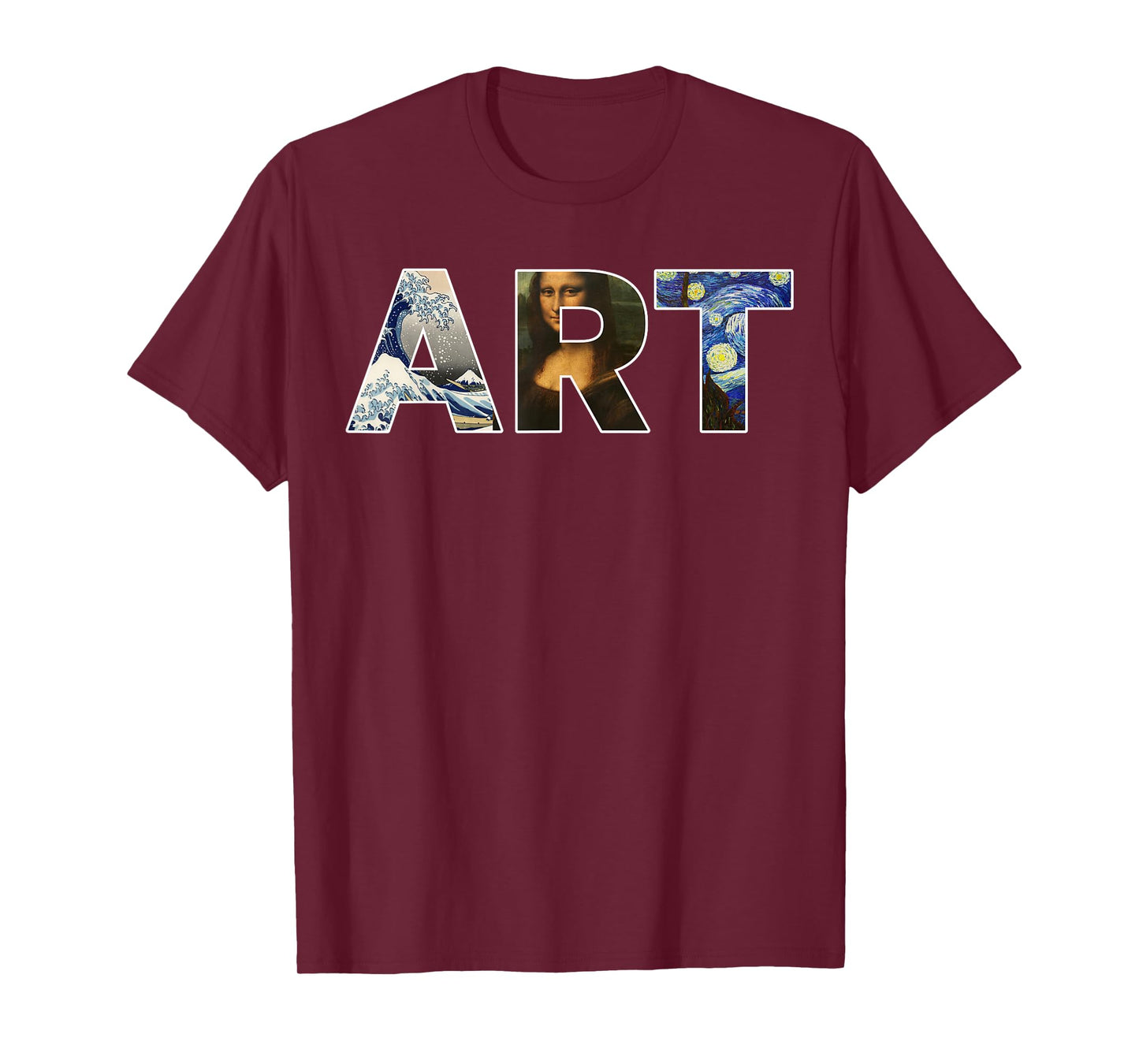Art Artist Painting Teacher T Shirt Mona Lisa Great Wave T-Shirt for Men Women