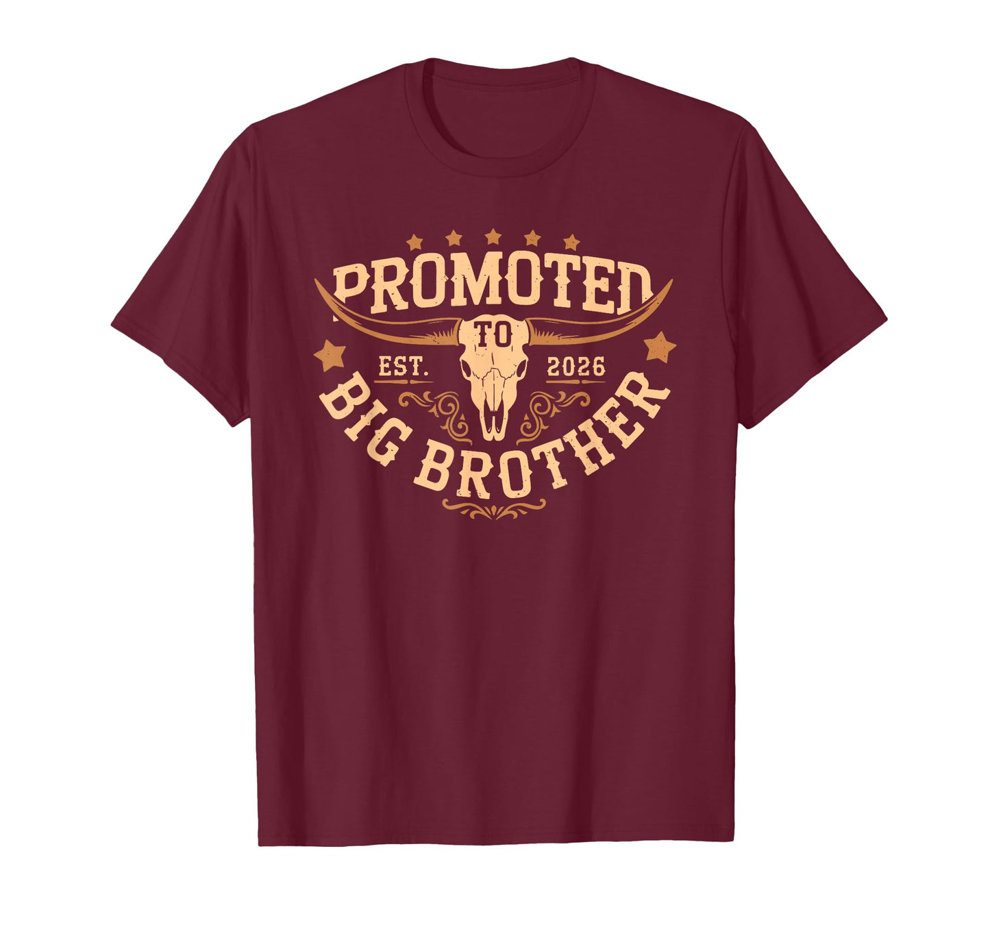 Promoted to Big Bro Est 2026 Cowboy First Time Big Brother T-Shirt
