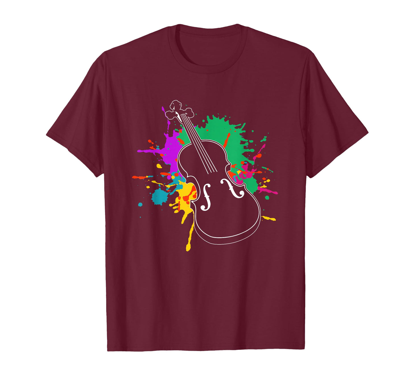 Colorful Violin Player Violinist Fiddle Instrument Musician T-Shirt
